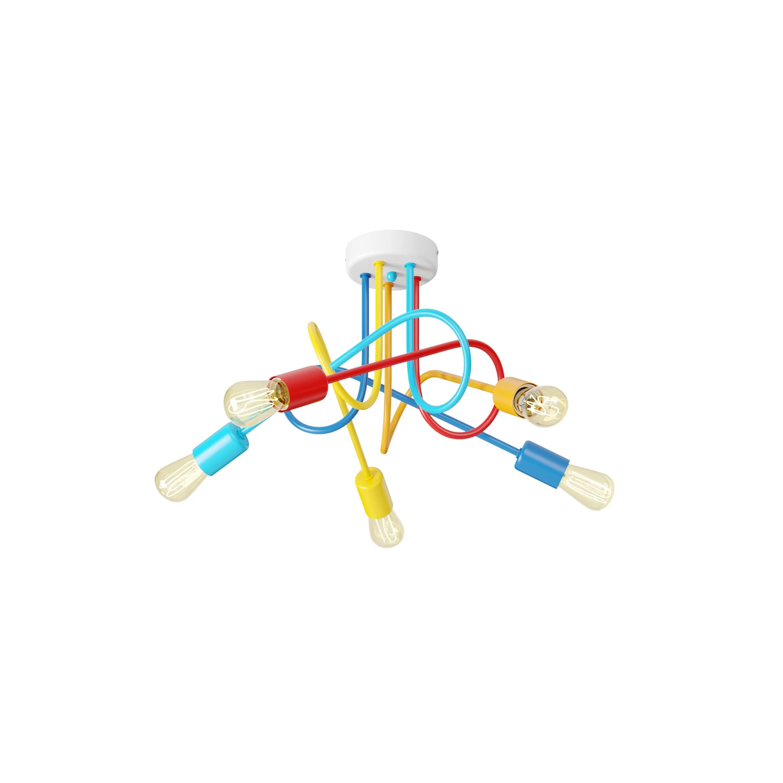 Plafonnier Oxford à 5 lampes multicolore
