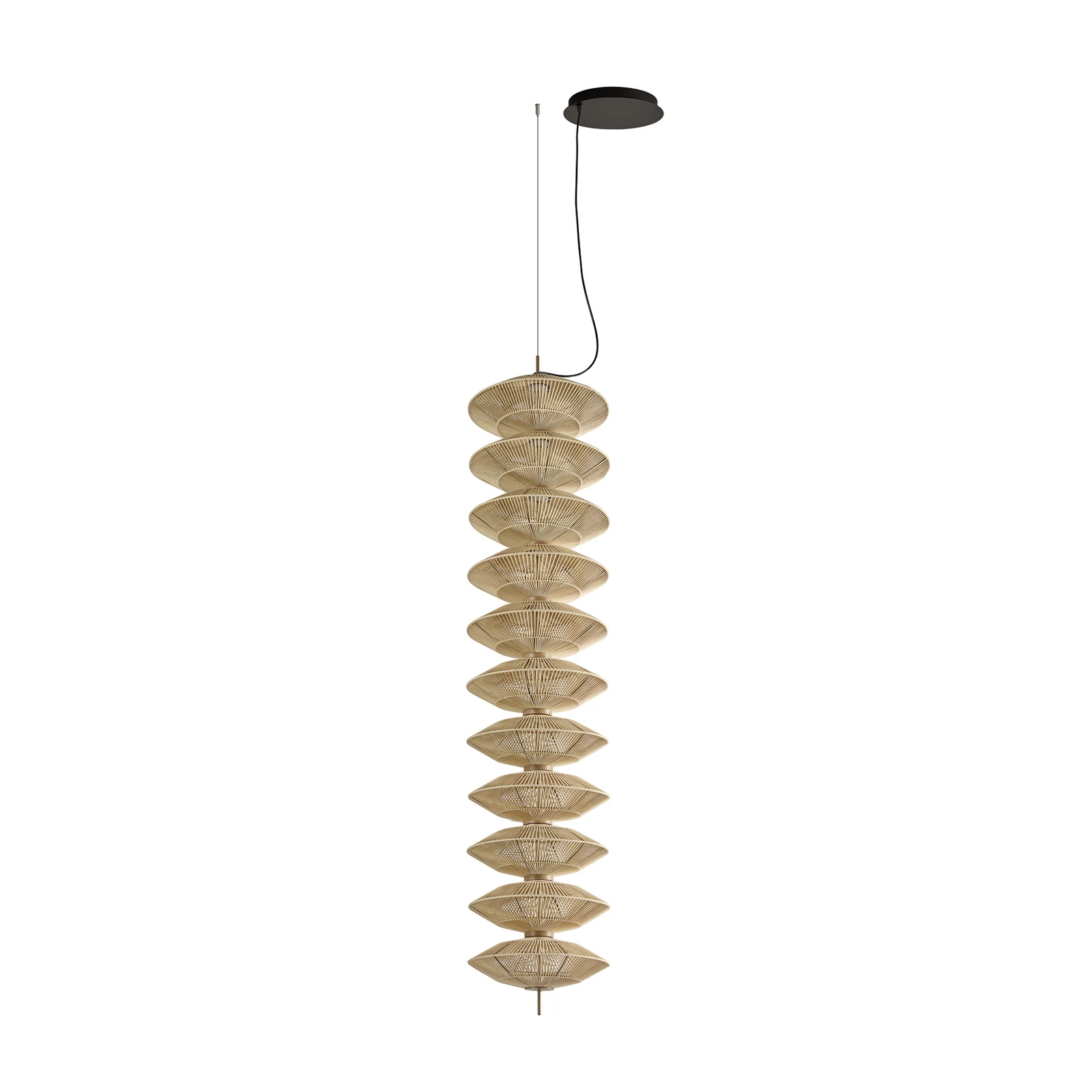 Bover LED-Pendelleuchte Yuyun S/11L, dimmbar 0-10V, beige