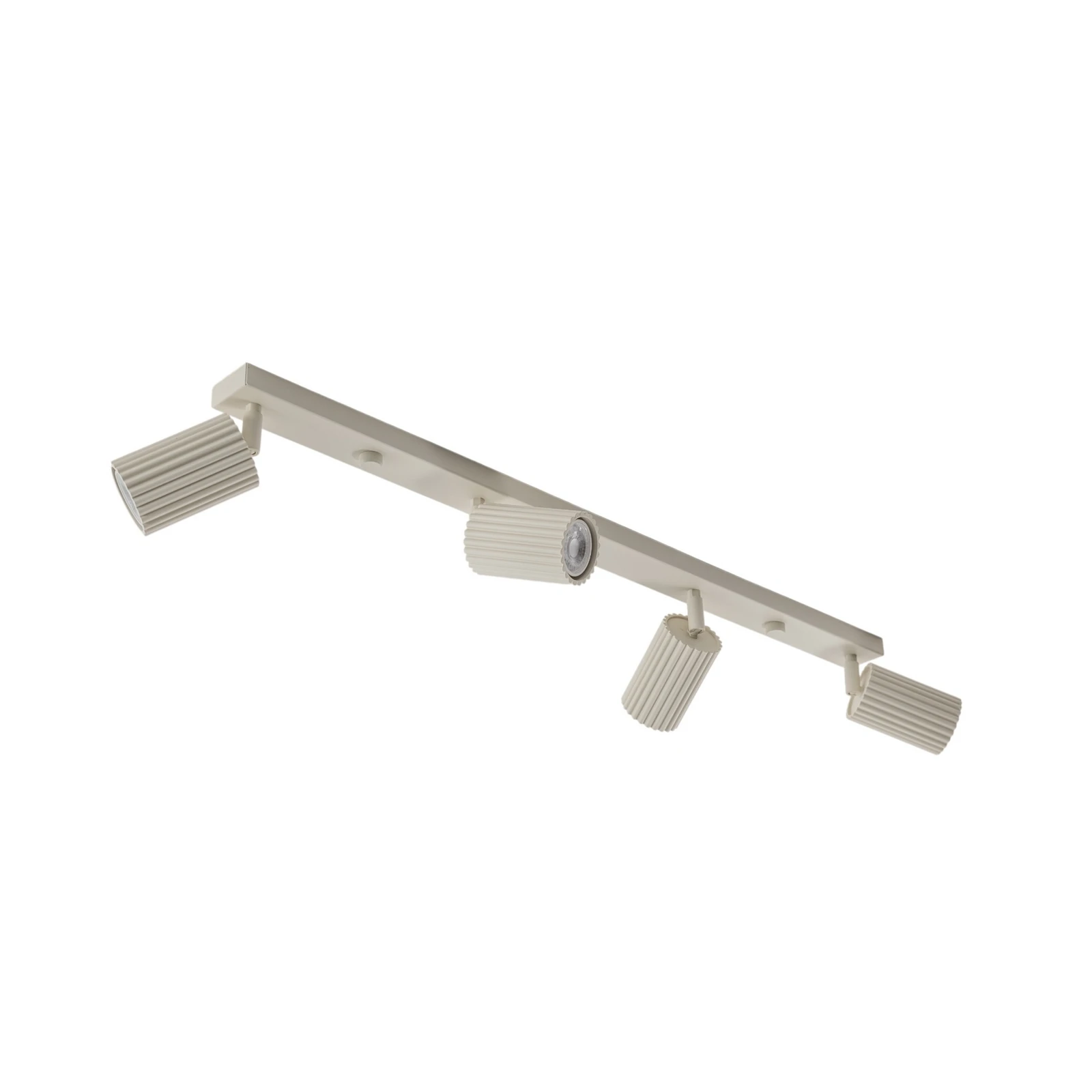Spot de plafon Carbon, bej, lungime 81 cm, aluminiu, 4 becuri.
