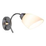Vegglampe Varietta med glasskjerm, krom