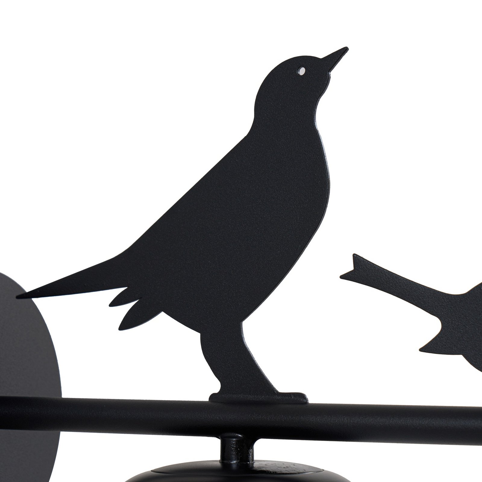 Lindby Außenwandleuchte Lintu, Metall, schwarz, IP44, Vogel