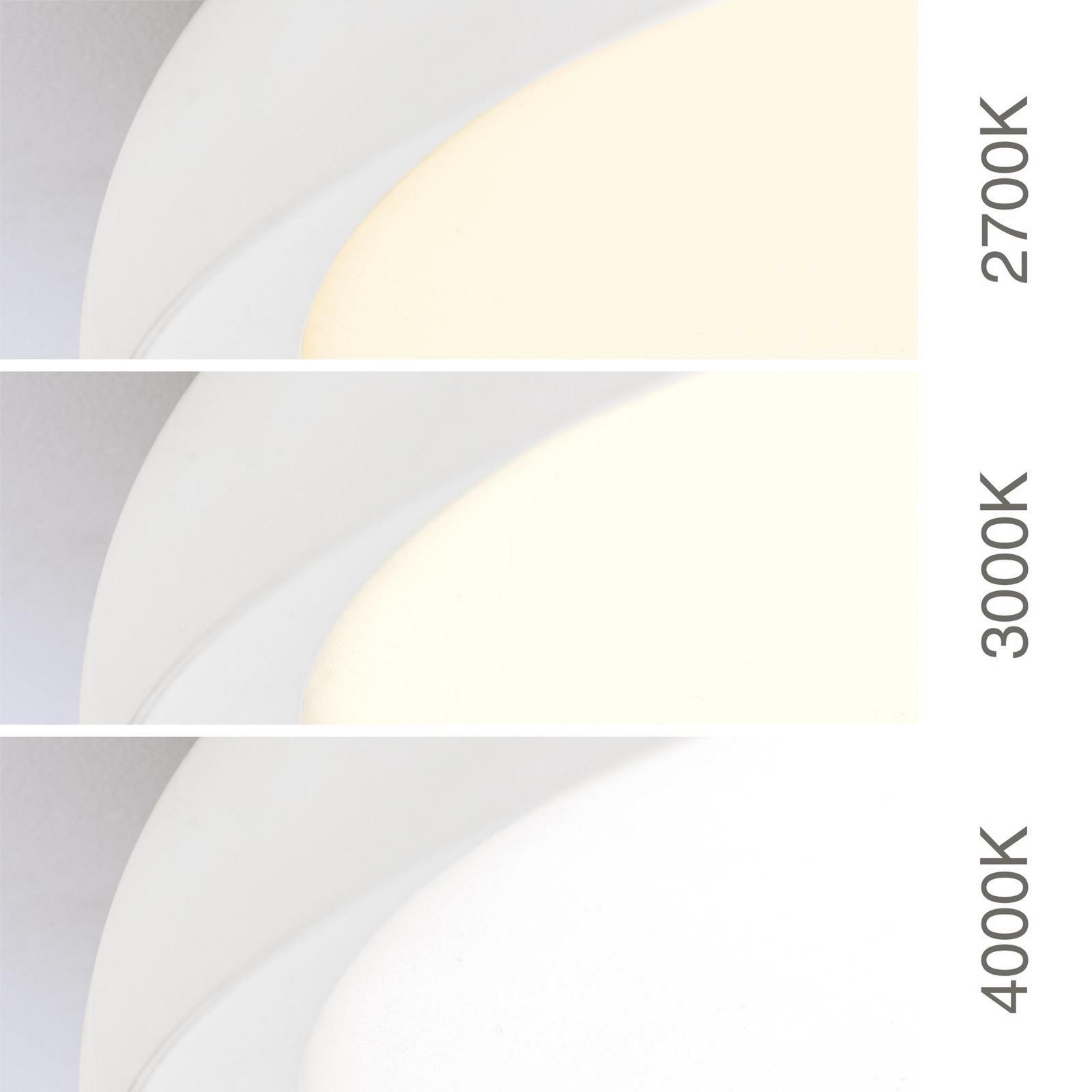 LED ceiling lamp Kant, Ø 80 cm, white, CCT, metal/plastic