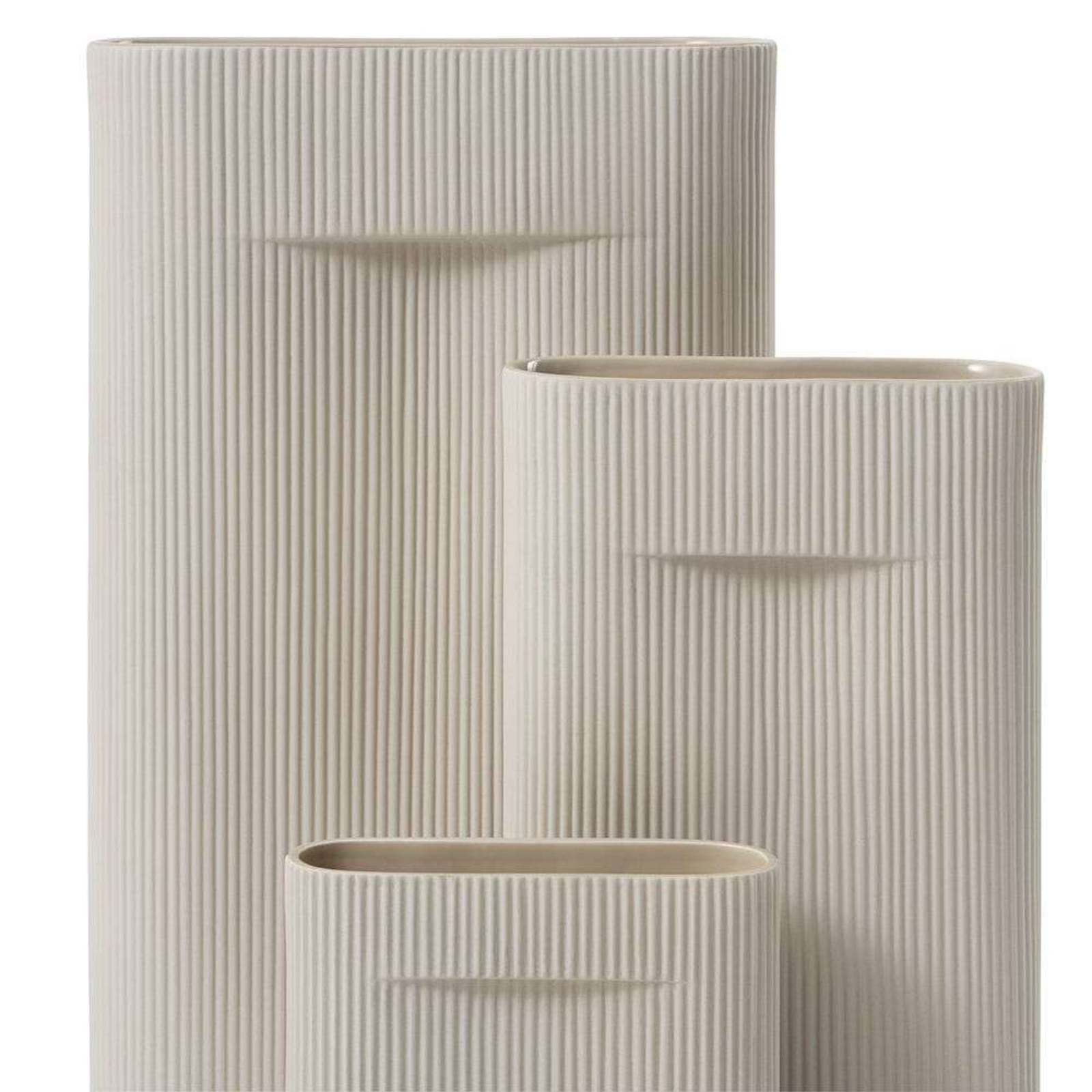 Ridge Vase H48,5 Beige - Muuto