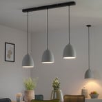 Paul Neuhaus lampada a sospensione Eton, a 3 luci, 100 cm, cemento, G9