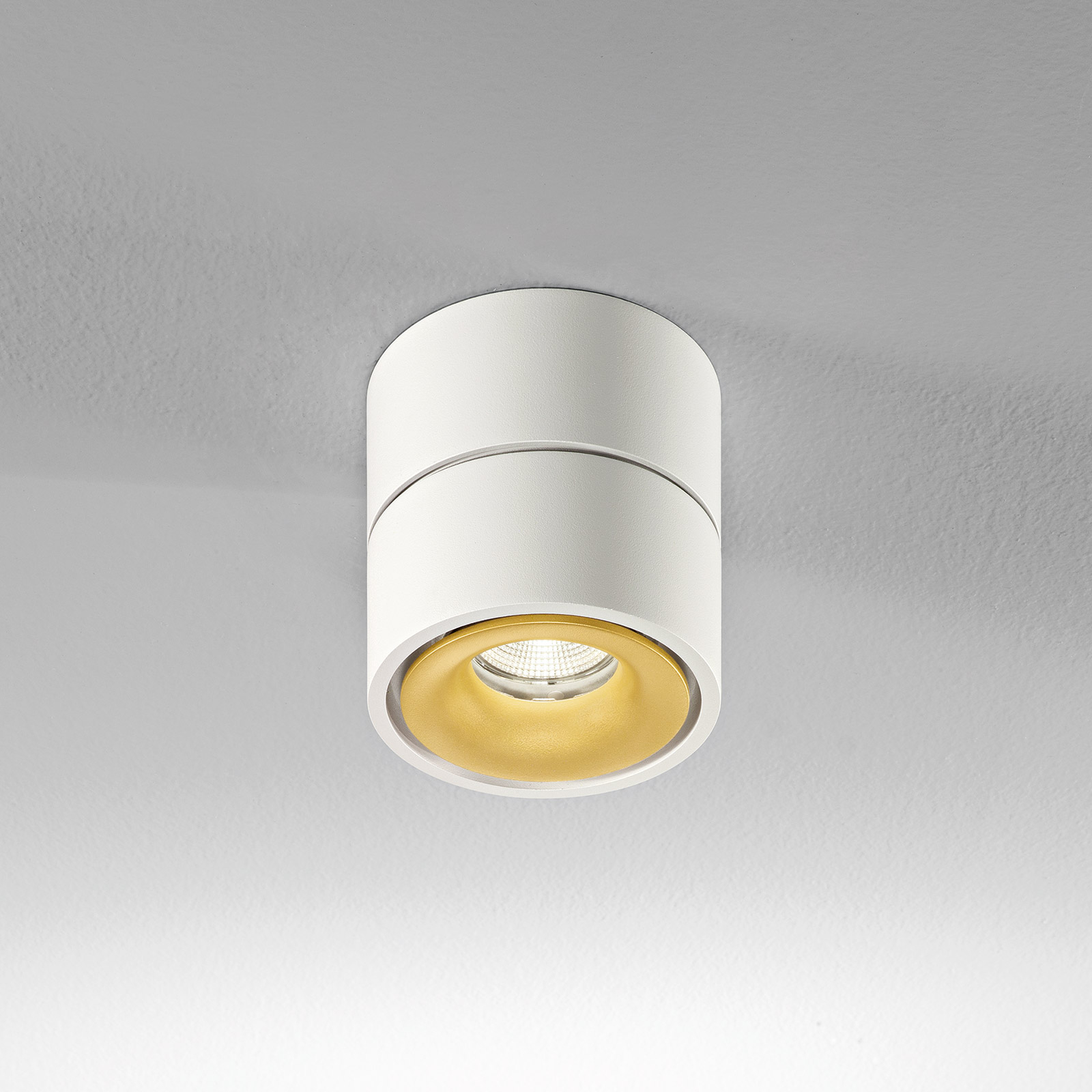 Egger Clippo LED-takspotlight dim-to warm vit/guld