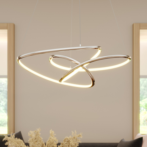 Lucande Fluxus LED-Hängelampe, 3-stufig dimmbar