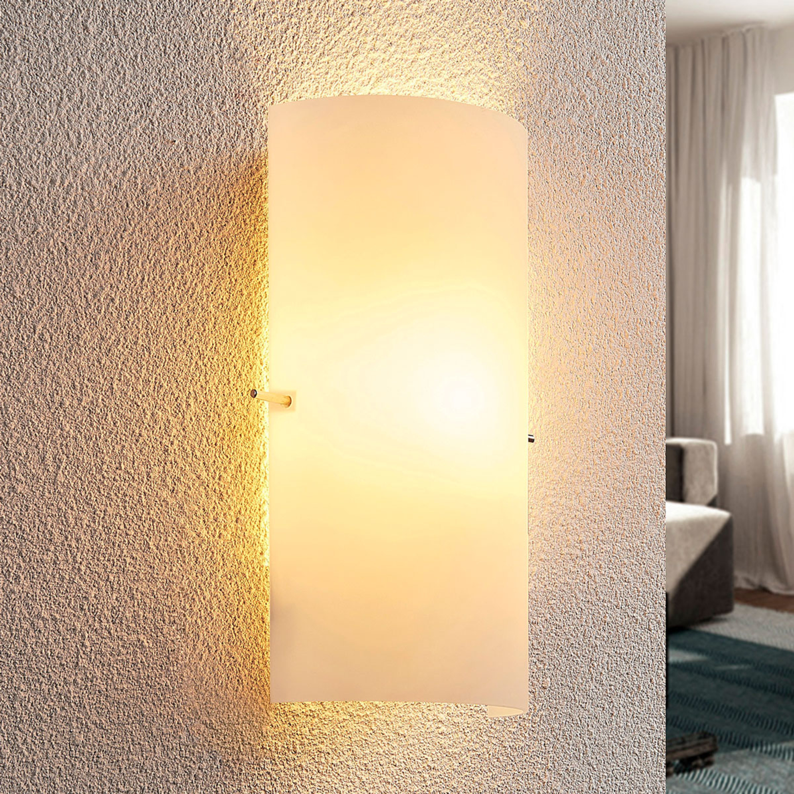 Timelessly attractive glass wall light Tuli