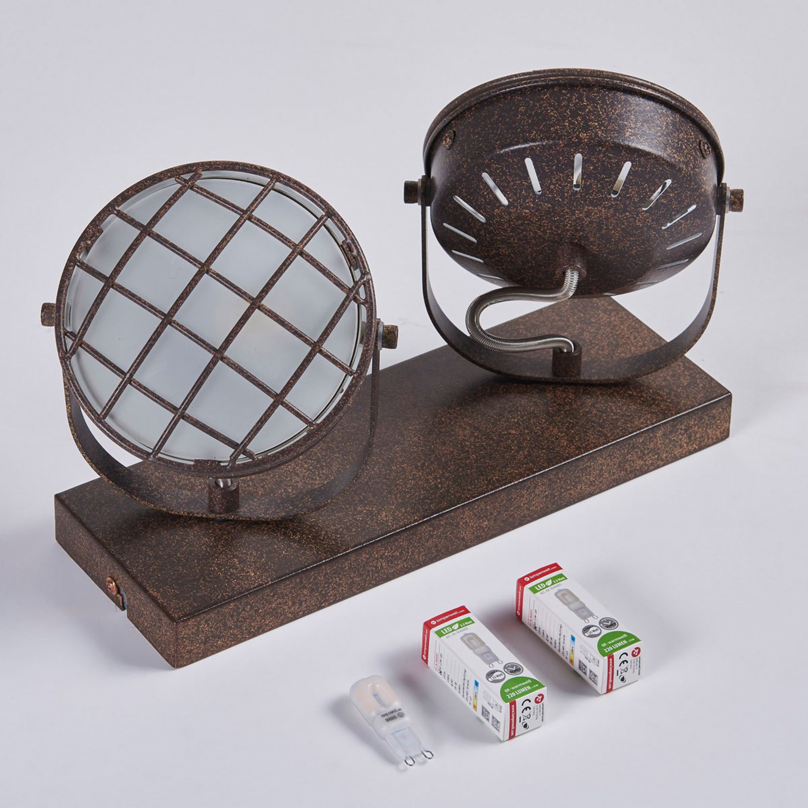 Tamin 2 Ceiling Light Rust/White - Lindby