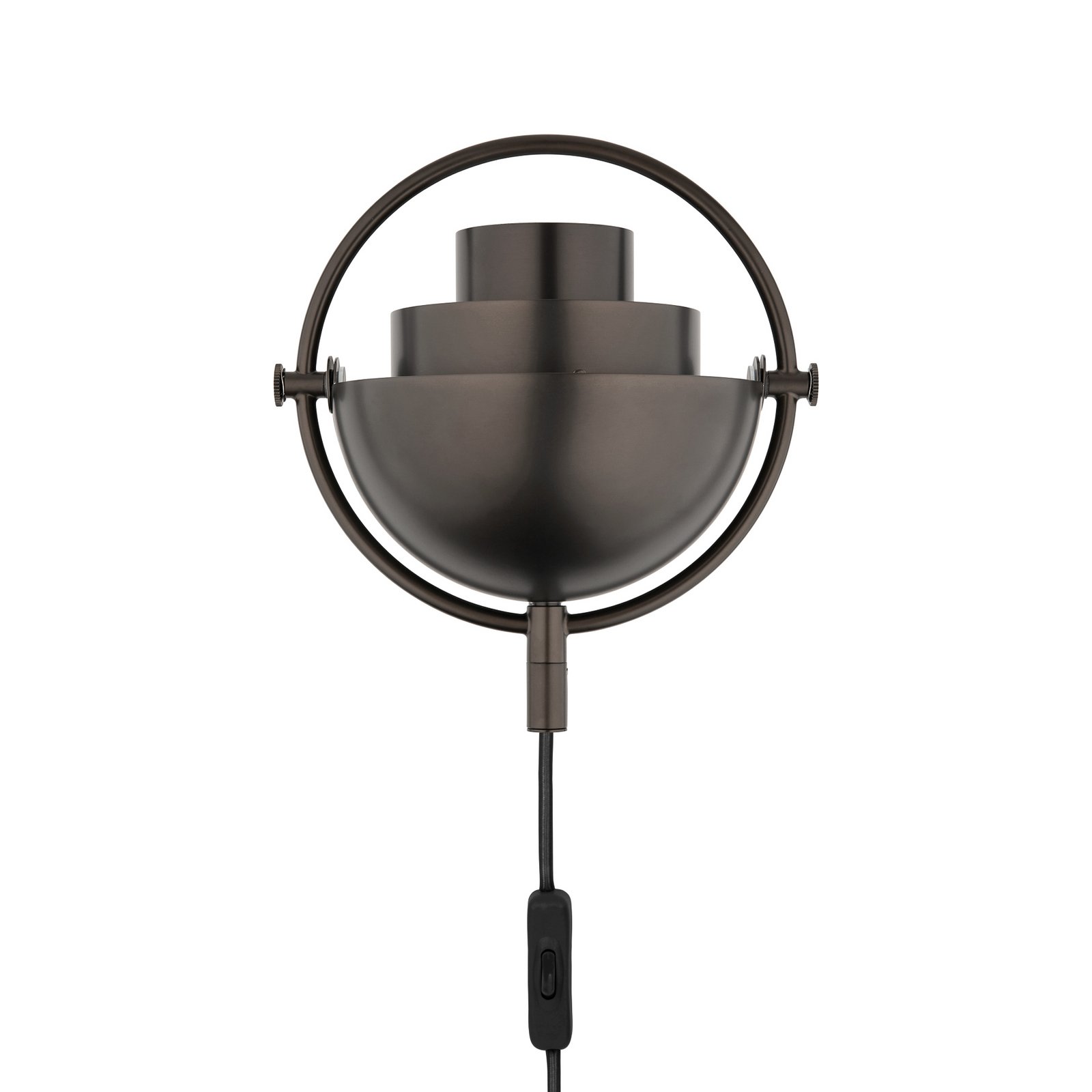 Aplique de pared Gubi Multi-Lite, negro-latón, metal