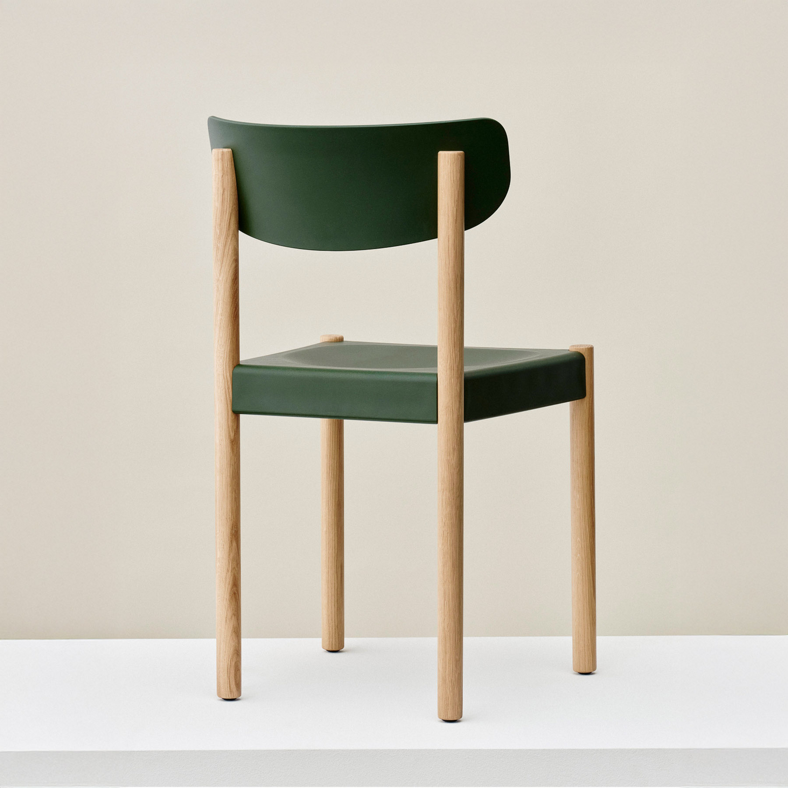 Chaise Pack 10, verte/chêne, hauteur 78 cm, bois - HAY