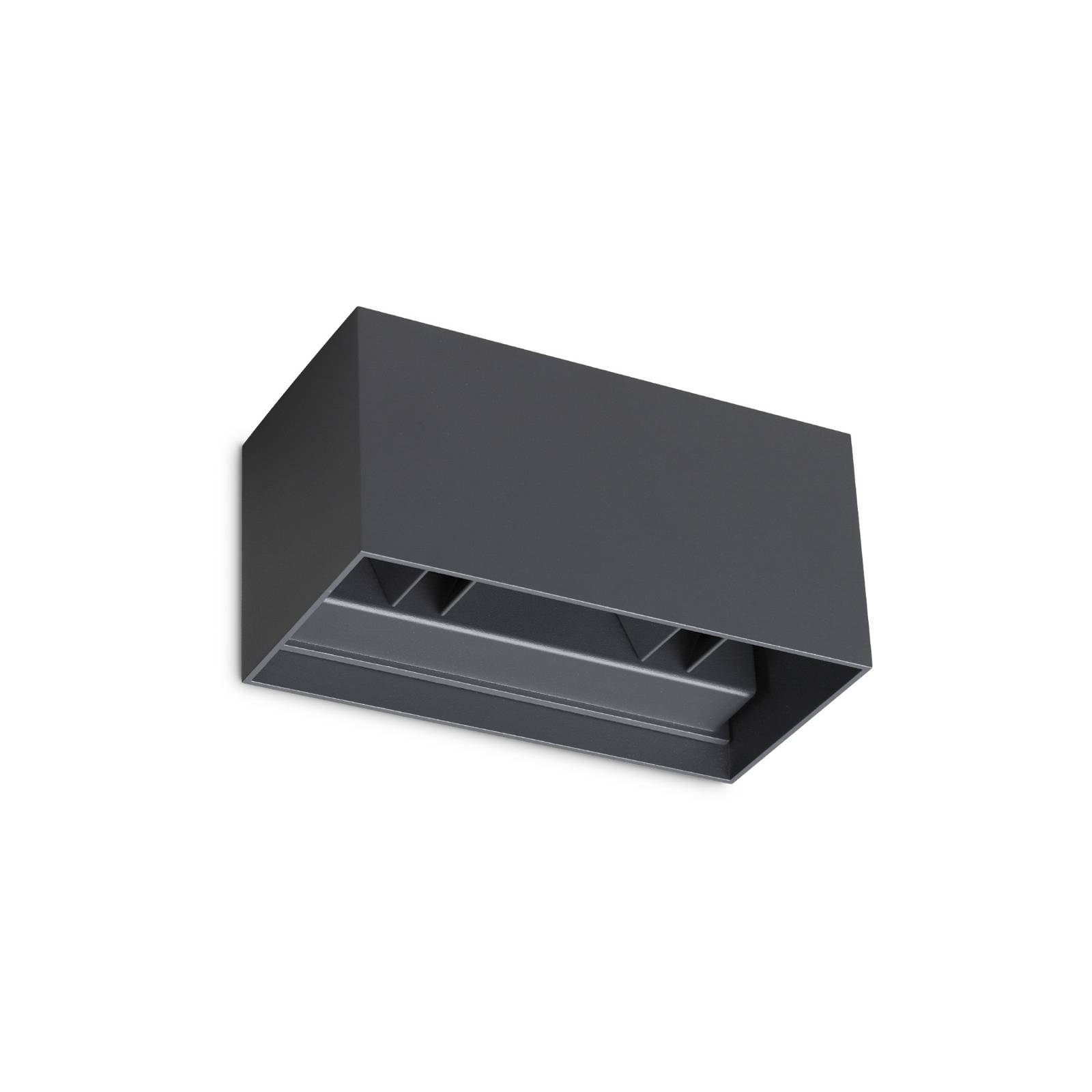 Ideallux Atom LED-wandlamp buiten - modern - alu / grijs / zink - metaal - buitenlamp