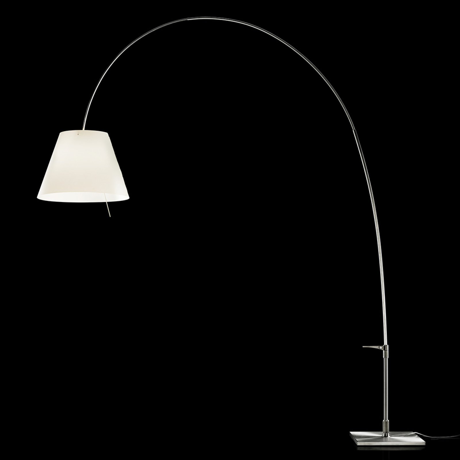 Lady Costanza Lampadaire avec Variateur Blanc/Aluminium - Luceplan