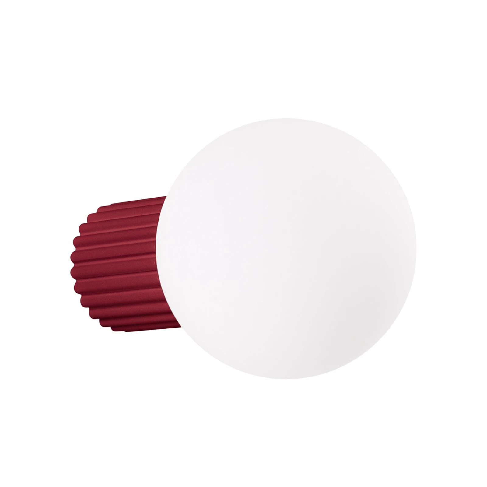 Applique murale ORBI, rouge foncé, verre/métal, Ø 12 cm, IP44, G9