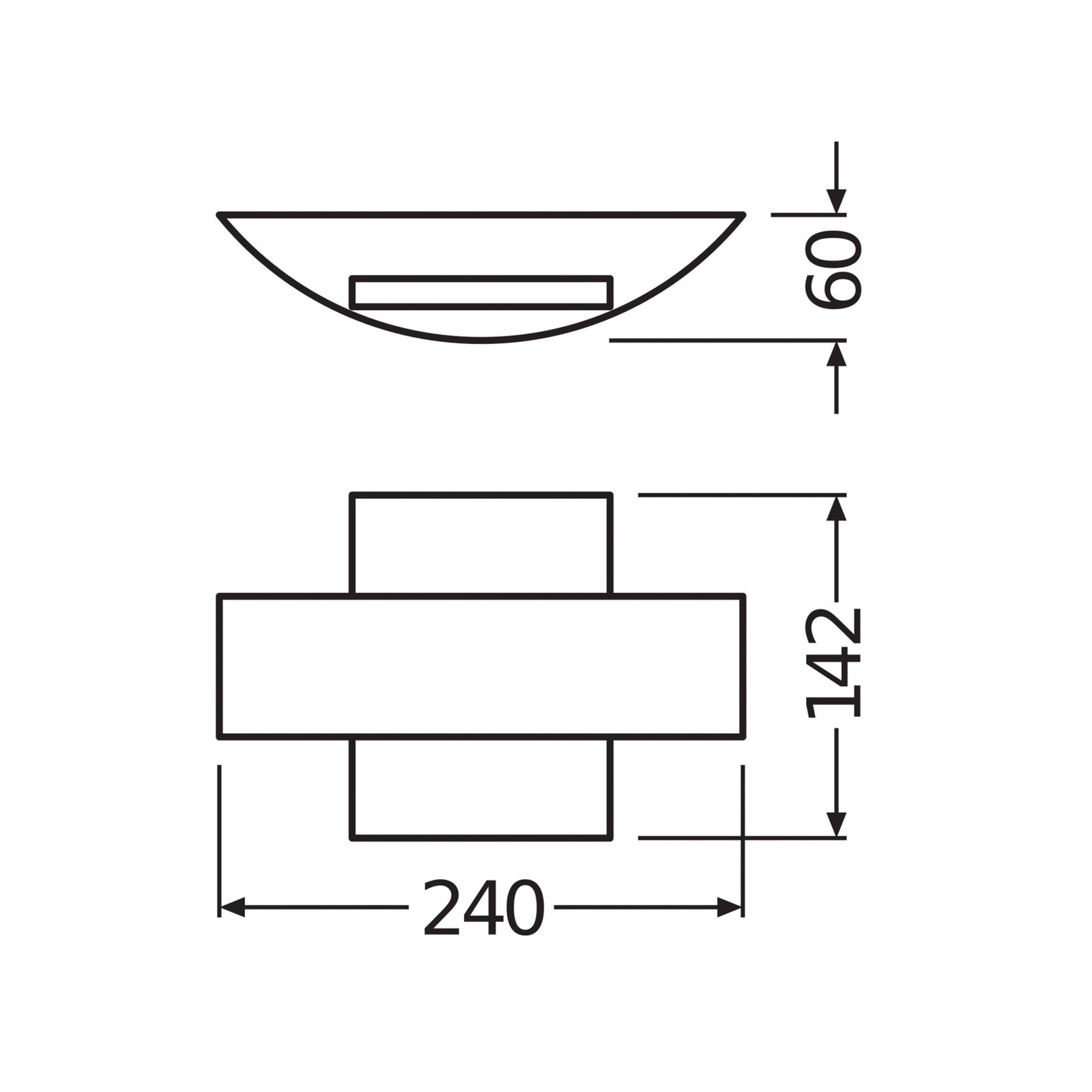 OSRAM applique da esterni LED ENDURA STYLE SHIELD grigio scuro IP44