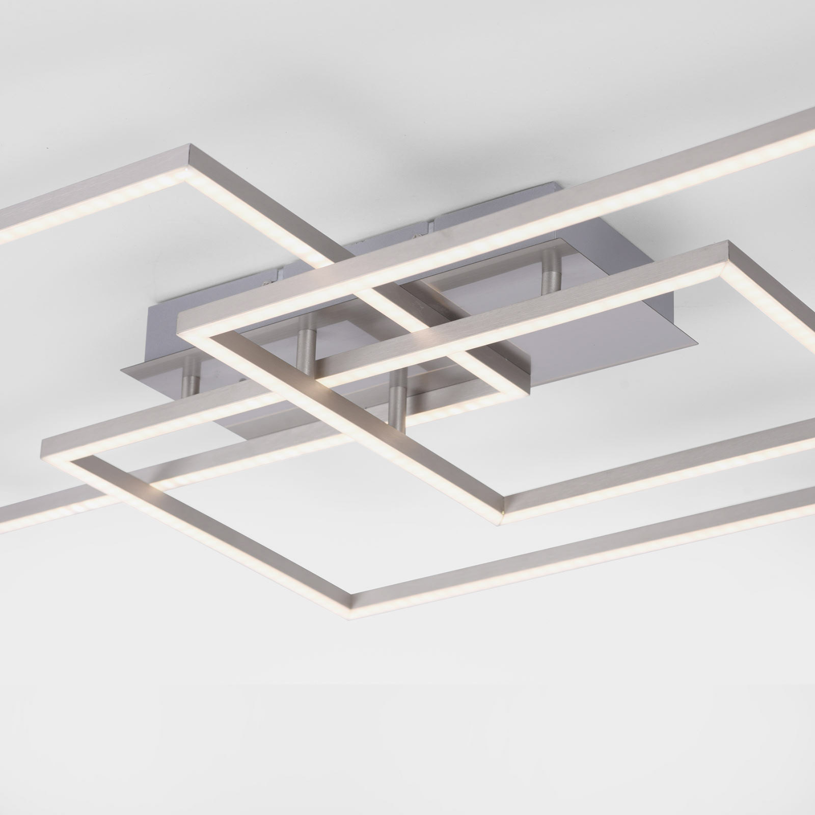 LED-taklampa Iven, dim, stål, 82x50 cm