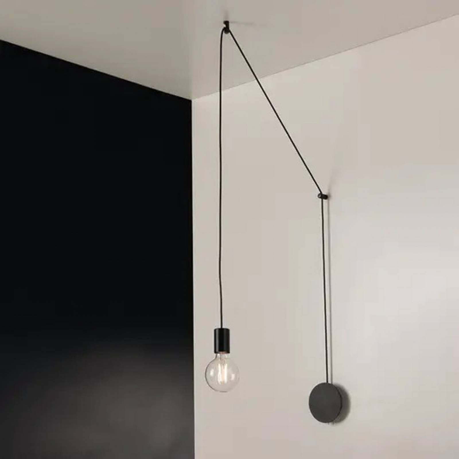 Lampa wisząca Habitat decentralna 1-pkt. czarna