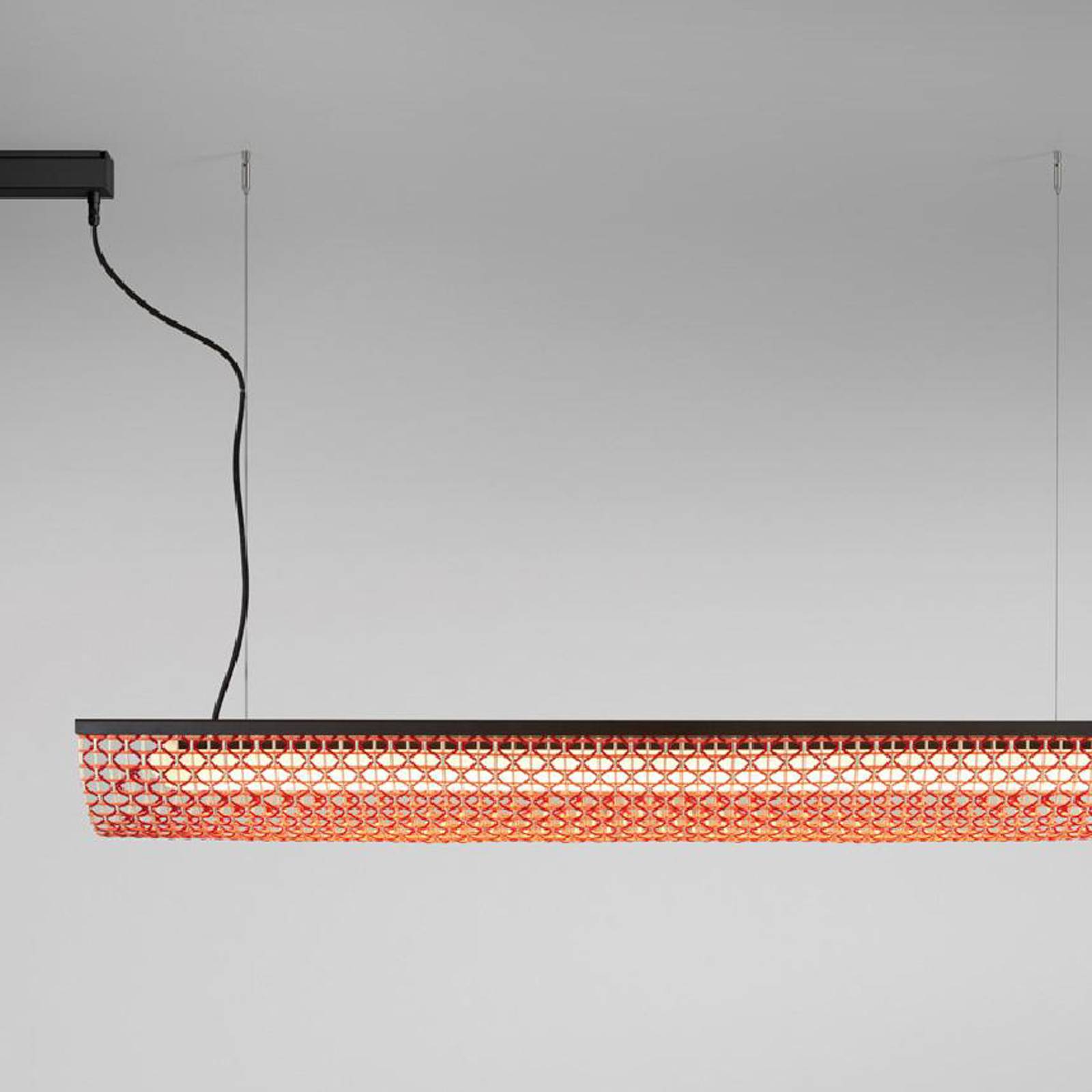 Lampa wisząca Bover LED Nans Balis S/140, brązowy/czerwony, 140 cm