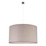 Lampa wisząca Kent, w pepitkę, szara