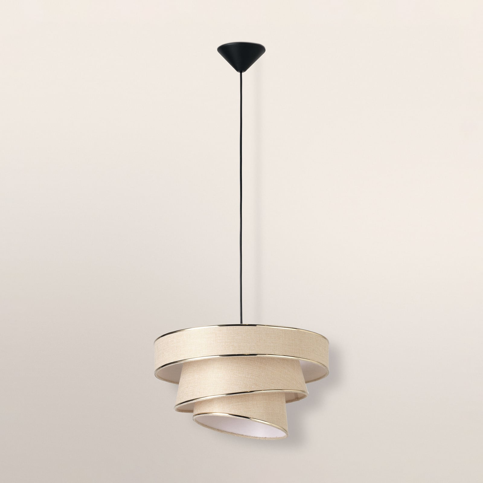 OSRAM hengelampe Decor Glittey, beige, Ø 40 cm, tekstil OSRAM hengelampe Decor Glittey, beige, Ø 40 cm, tekstil