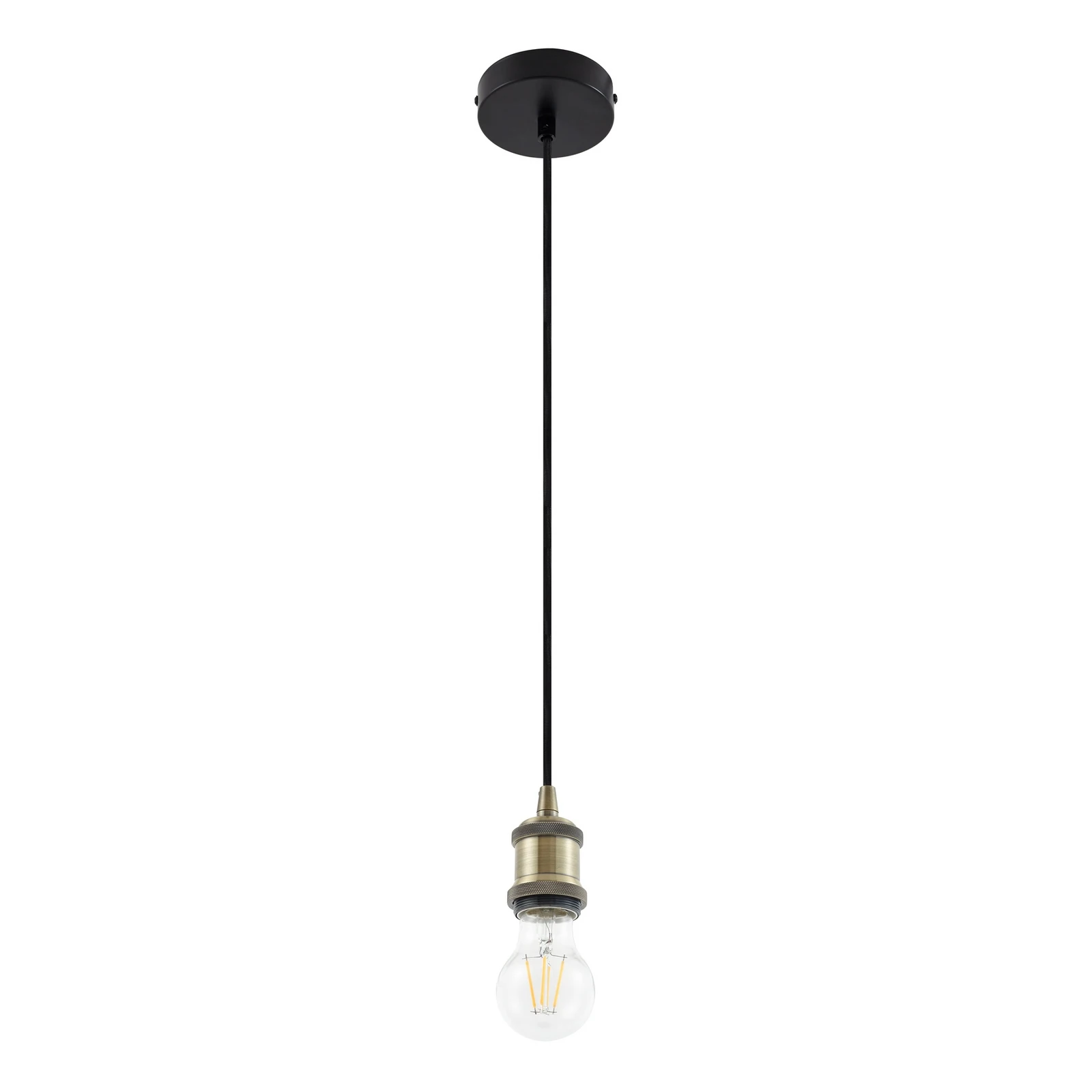 Lindby obesna svetilka Hattie, okov E27, medenina, Ø 5 cm