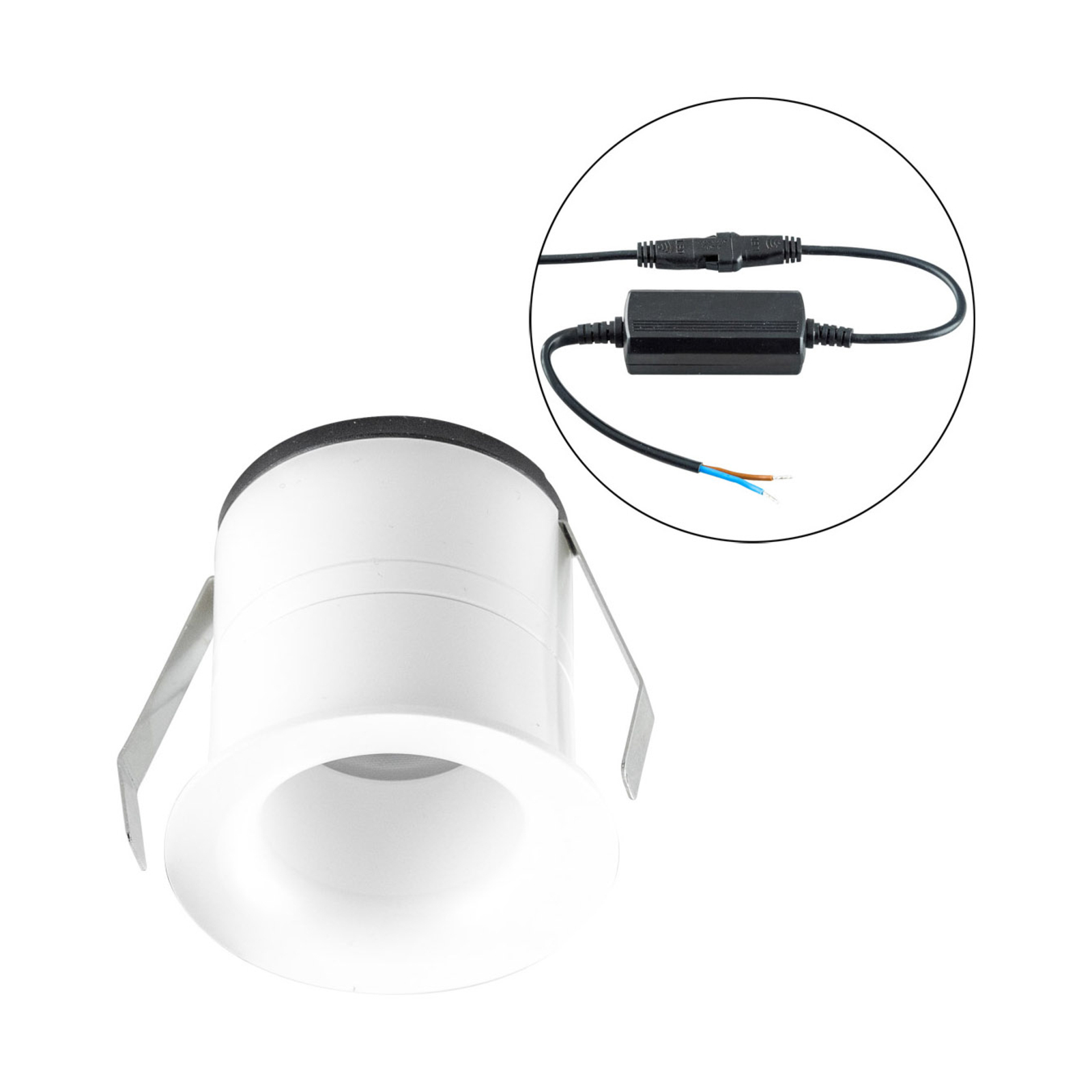 EVN Noblendo LED plafonnier encastré blanc Ø 5,5 cm