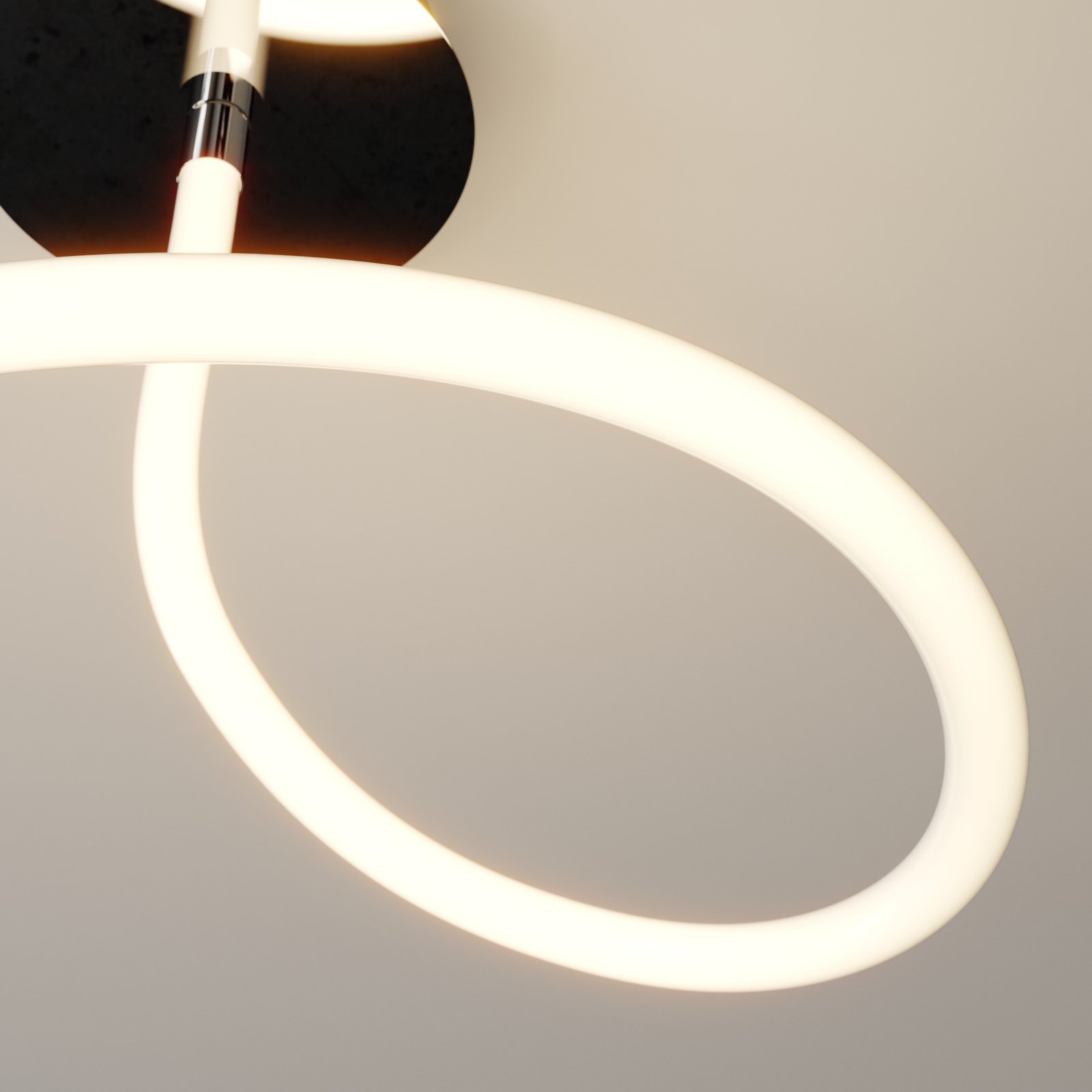 Lucande Serpentina -LED-kattovalo, himmennettävä