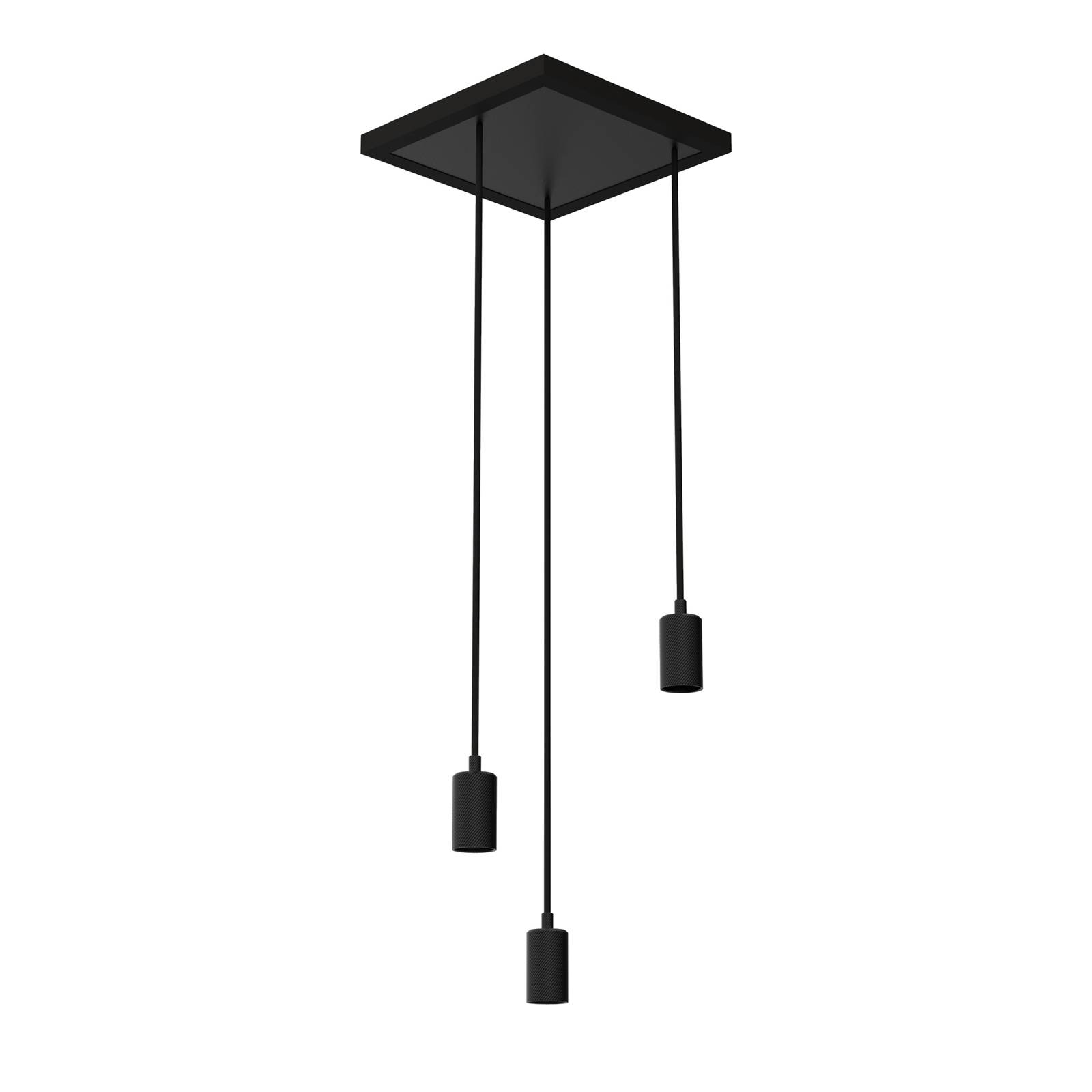 SEGULA Madox Square 3X Wave suspension noire E14