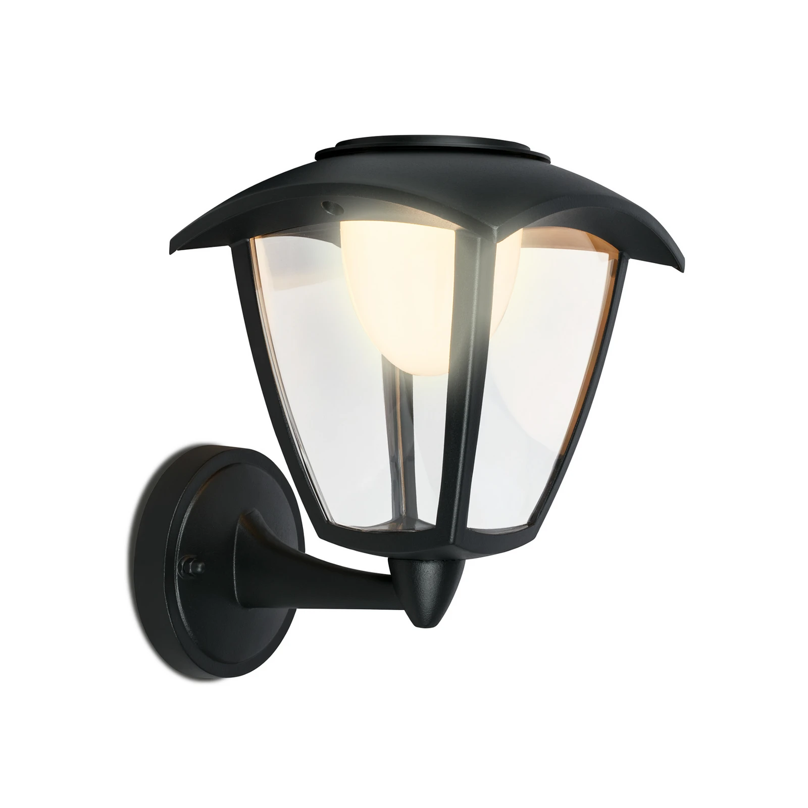 LED dobíjacie vonkajšie nástenné svietidlo 3929015, čierne, dotykový stmievač