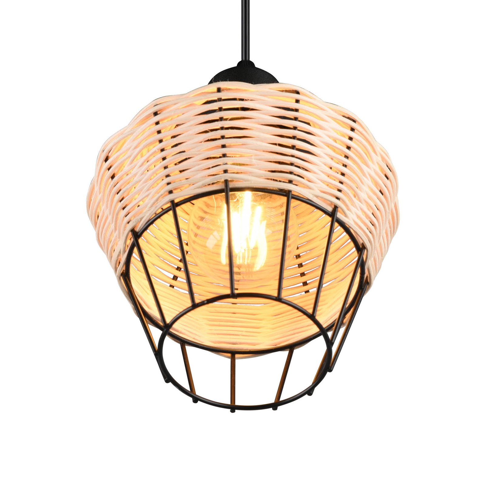 Borka hanglamp, 1-lamp, Ø 17,5 cm, Natur