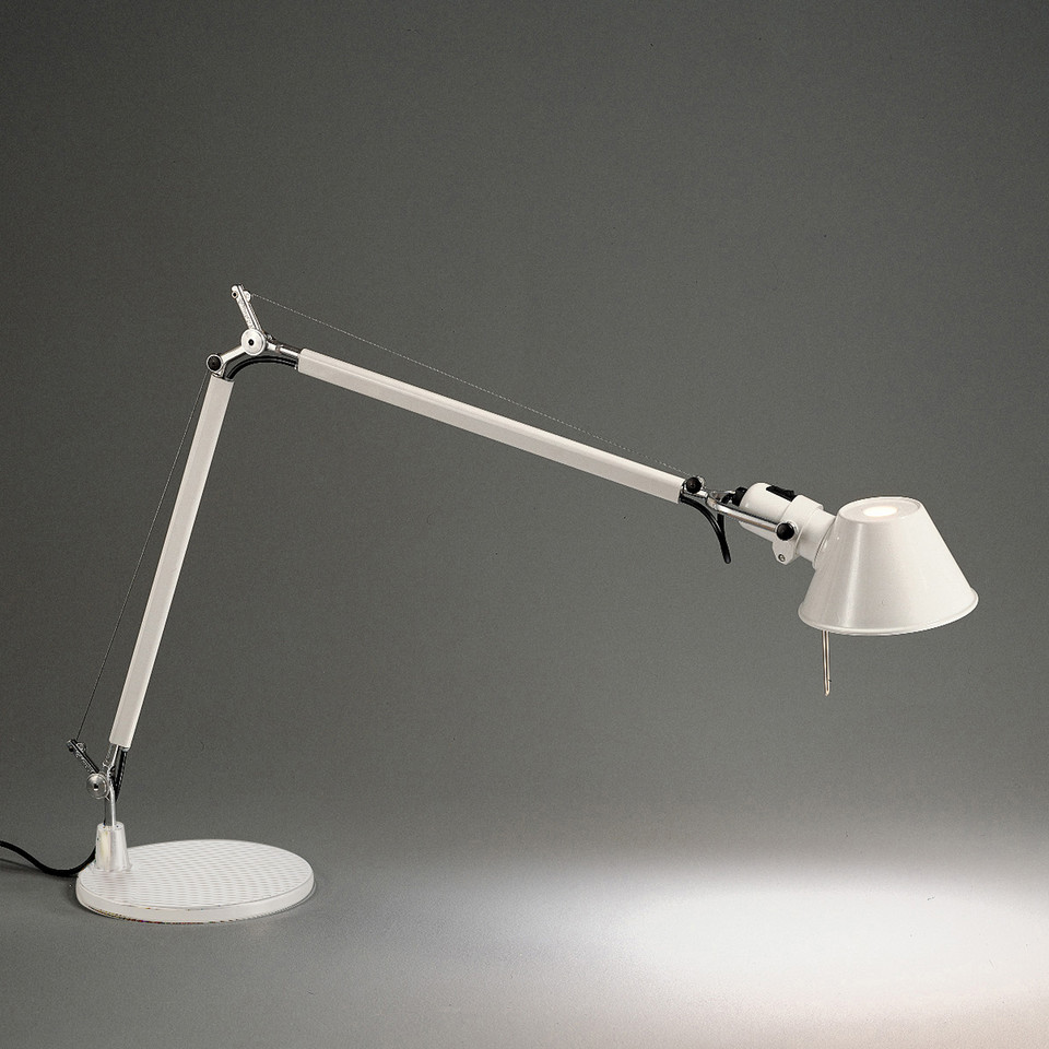 Artemide Tolomeo Bordslampa E27 Vit m/Vit Fot, vit från Artemide