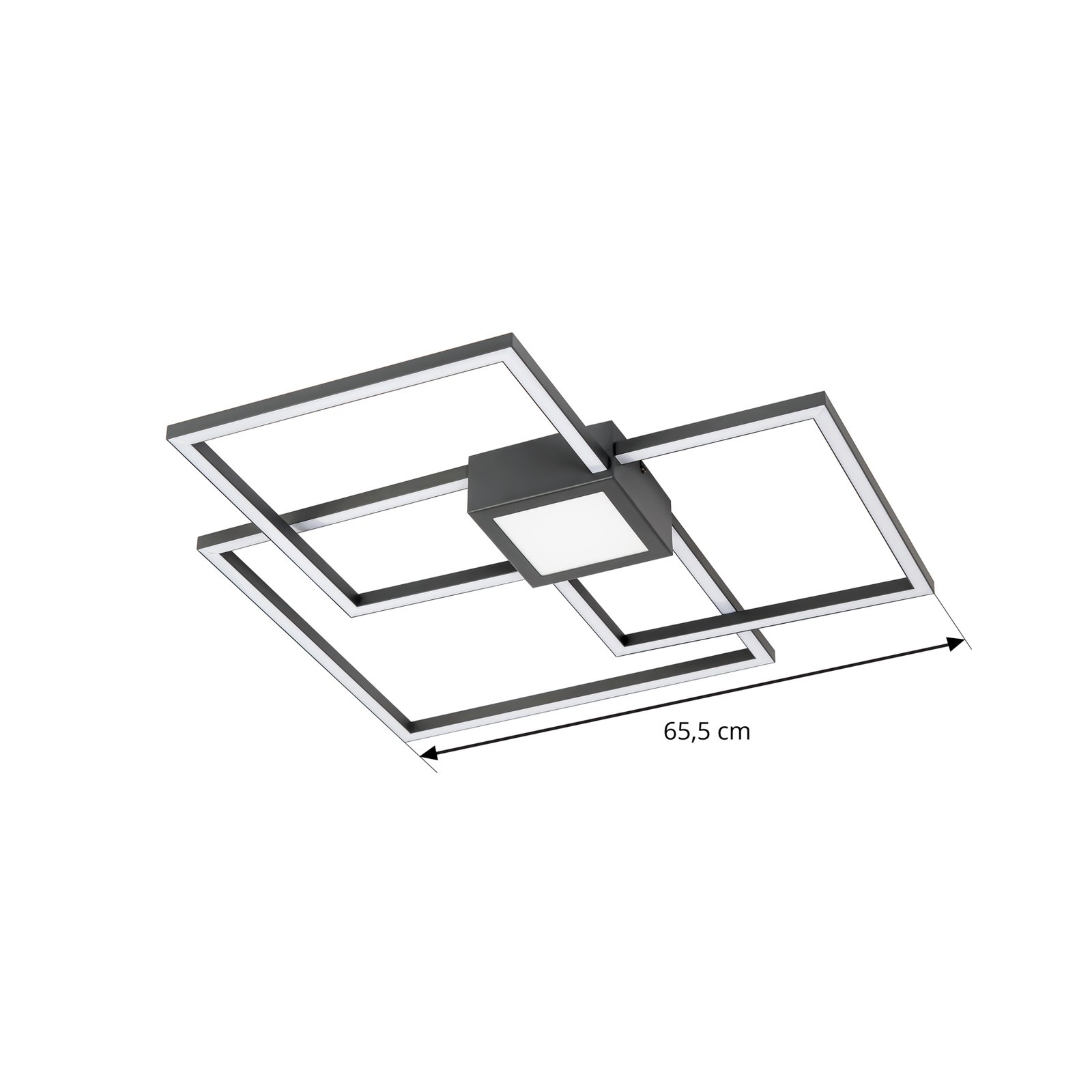 Duetto 3 Lámpara de Techo Anthracite - Lindby
