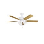 Las Palmas ceiling fan, 3 x E27, pull cord switch, white