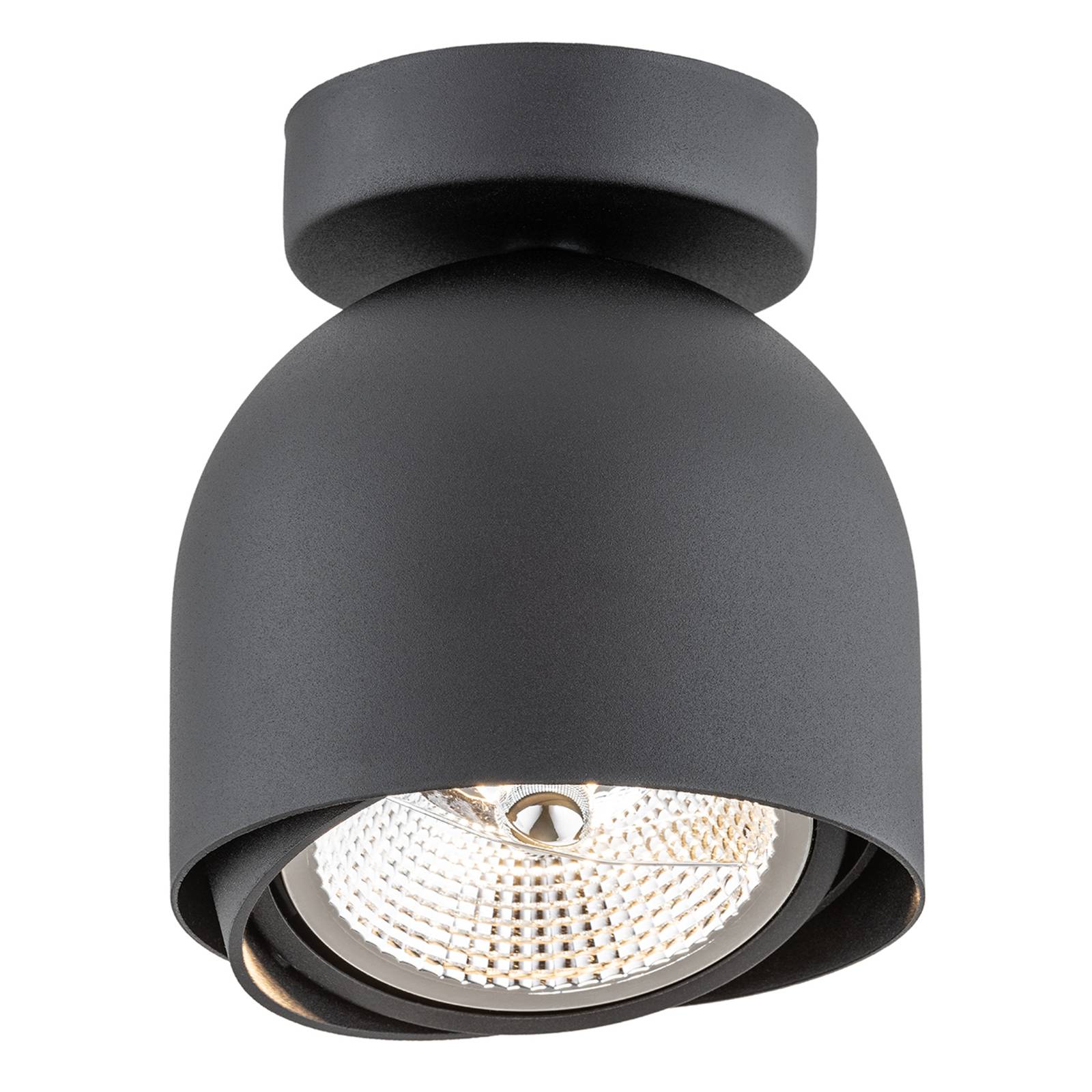 Euluna Gina ceiling spotlight, pivotable, black - Living / Dining Room - Flush Ceiling Light - dimmable - Modern