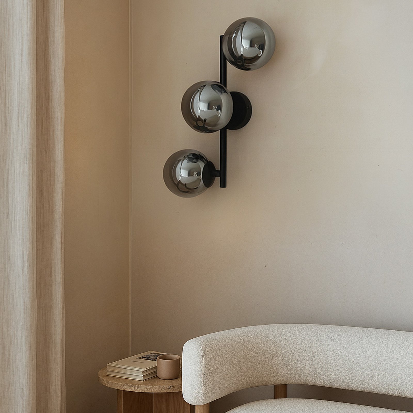 Orbelia Candeeiro de parede G9 Vidro 3 lâmpadas preto - Lindby Orbelia Candeeiro de parede G9 Vidro 3 lâmpadas preto - Lindby