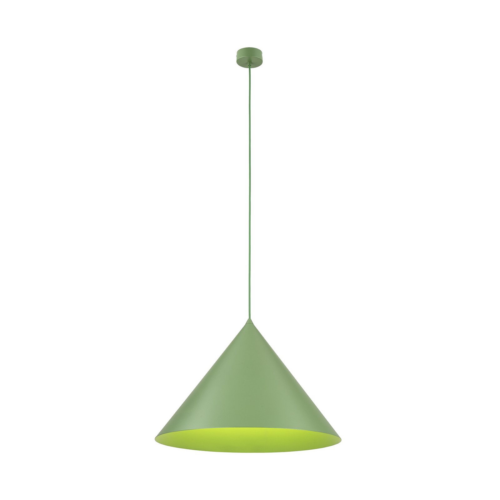 Cono pendant light, 1-bulb, Ø 50 cm, green, E27