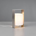 Pail table lamp, matt nickel, metal, height 27 cm