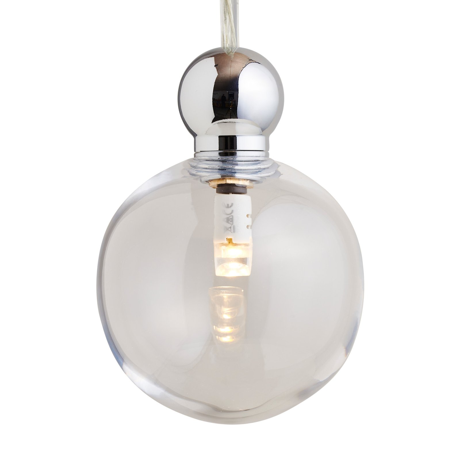 EBB & FLOW Uva M Hängelampe, Ball silber