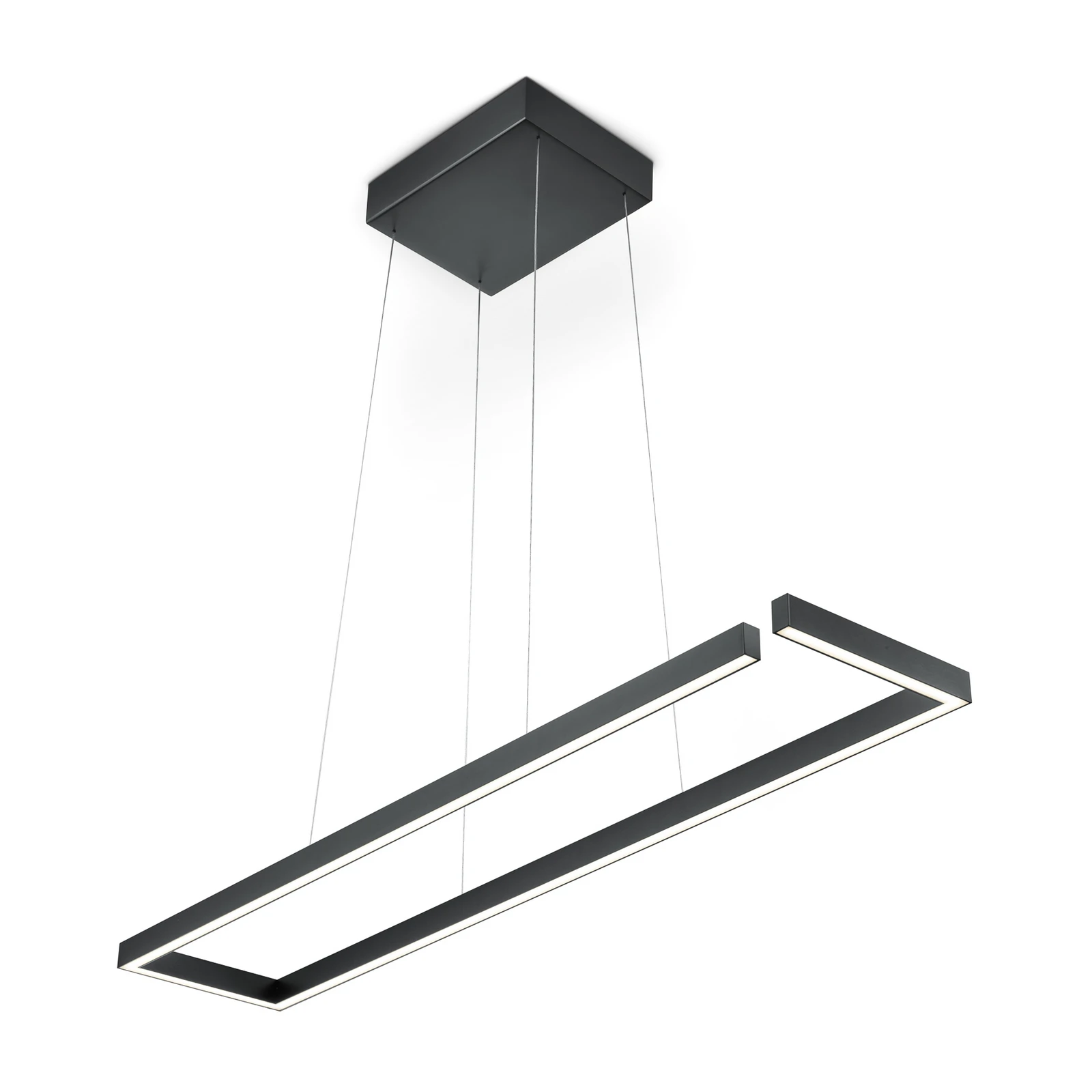 LED piekaramā lampa Marisa-100, melna matēta, 100 x20cm