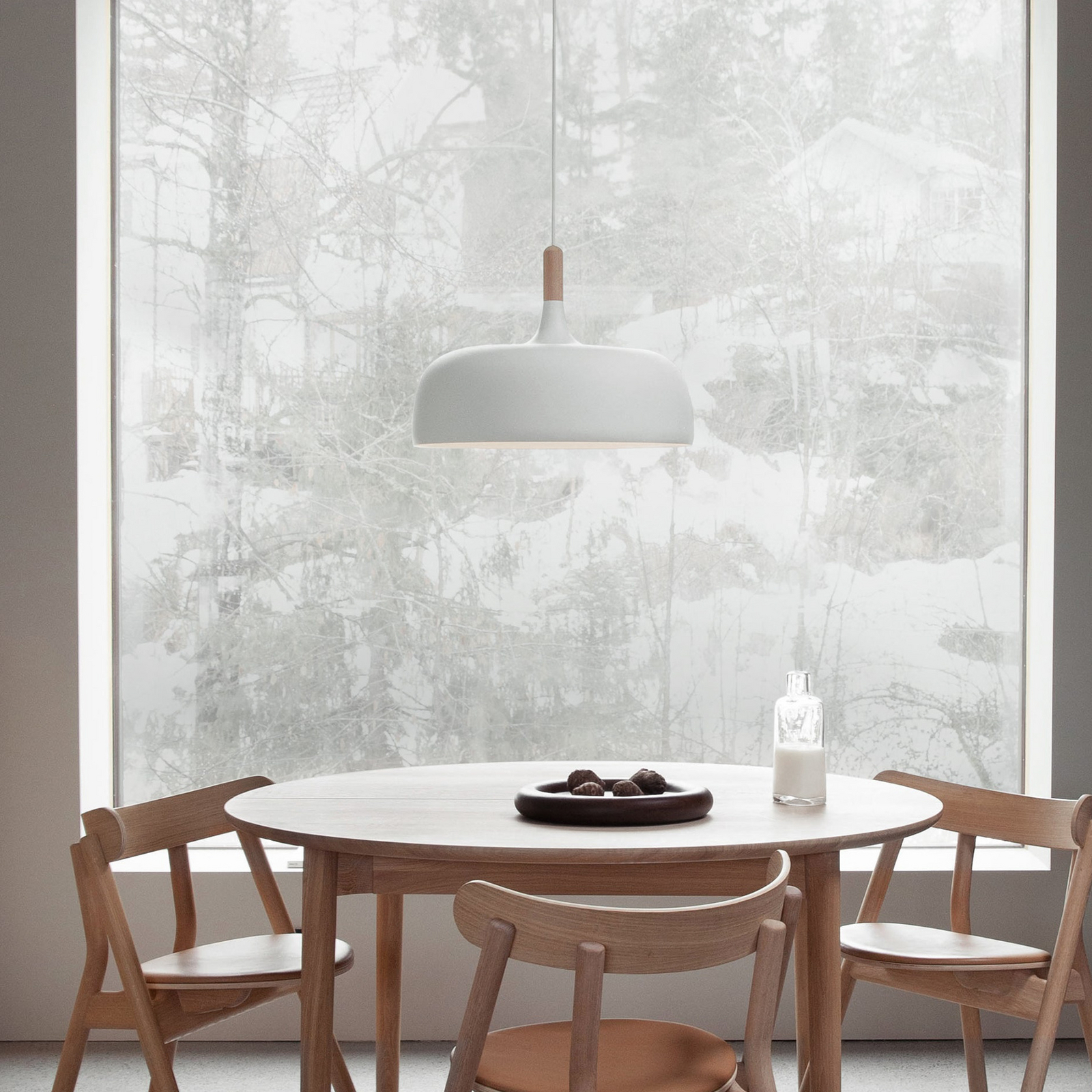 Северна висяща светлина Acorn бял мат