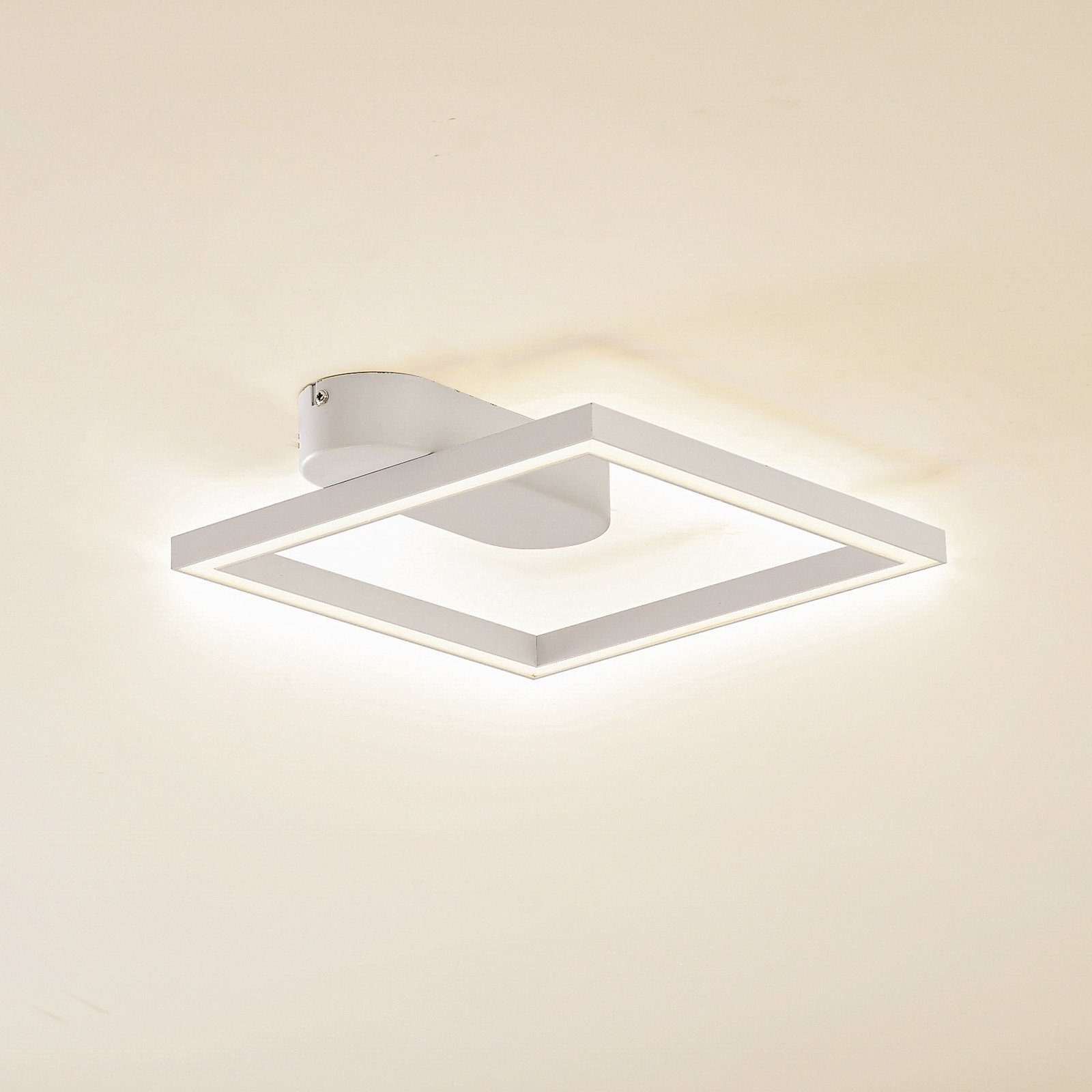 Lindby LED ceiling light Yulla, white