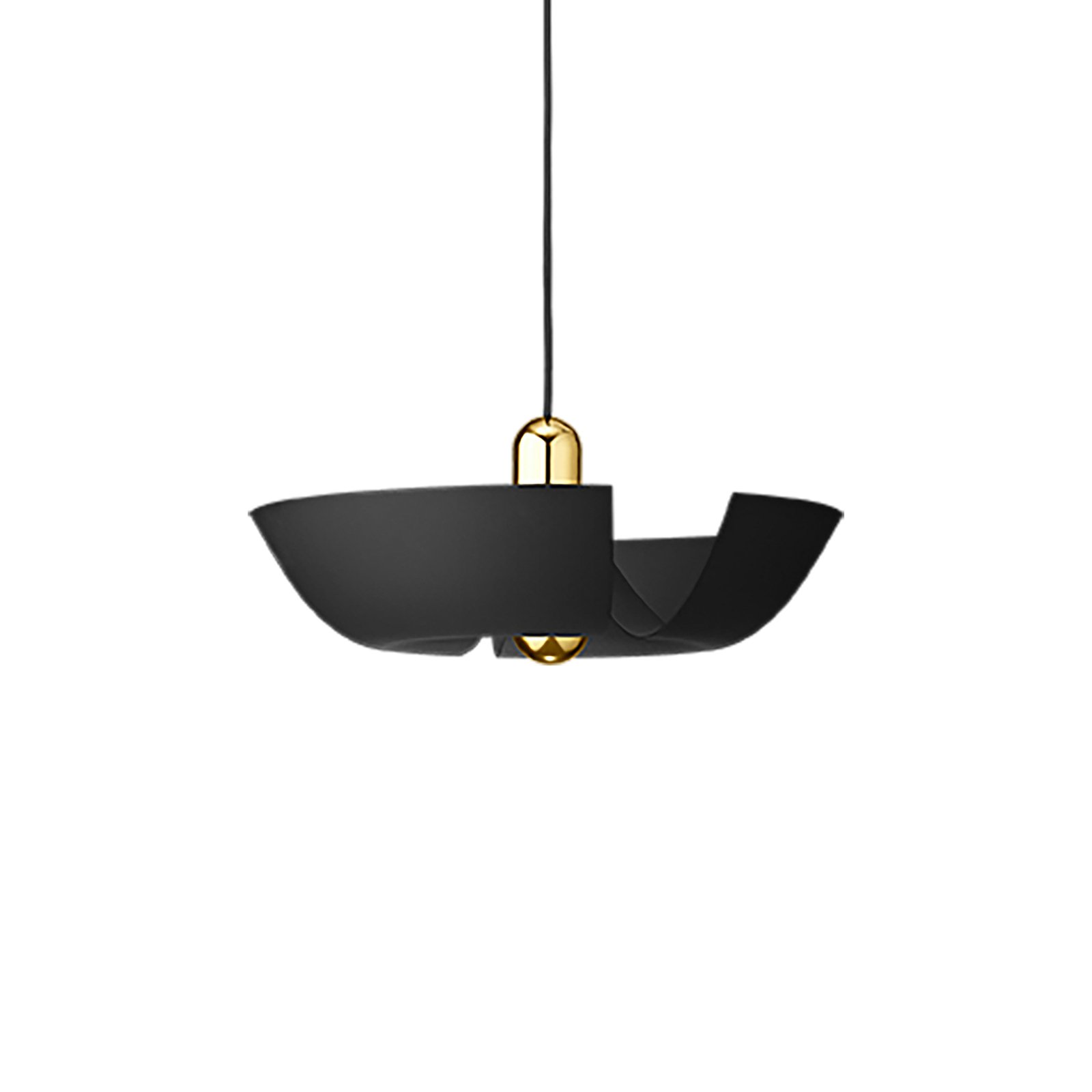 AYTM Cycnus pendant light, black, Ø 45 cm, aluminium, E27