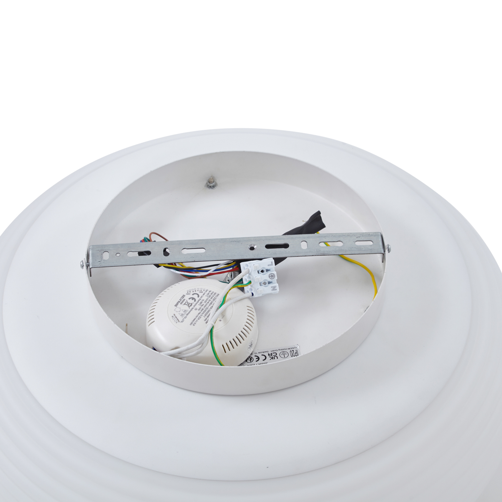 Lucande Smart LED stropna svjetiljka Bolti, bijela, RGBW, CCT, Tuya