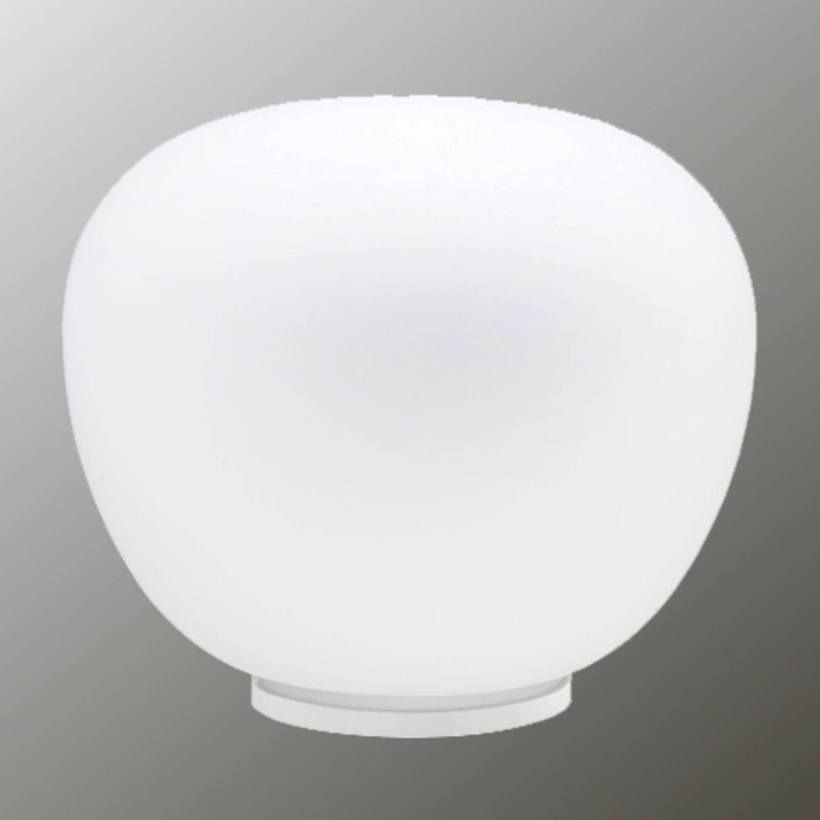 Fabbian Lumi Mochi table lamp, lying, Ø 38 cm, for Living / Dining Room, glass, metal, E27, 22 W, energy efficiency: A++, H: 34 cm