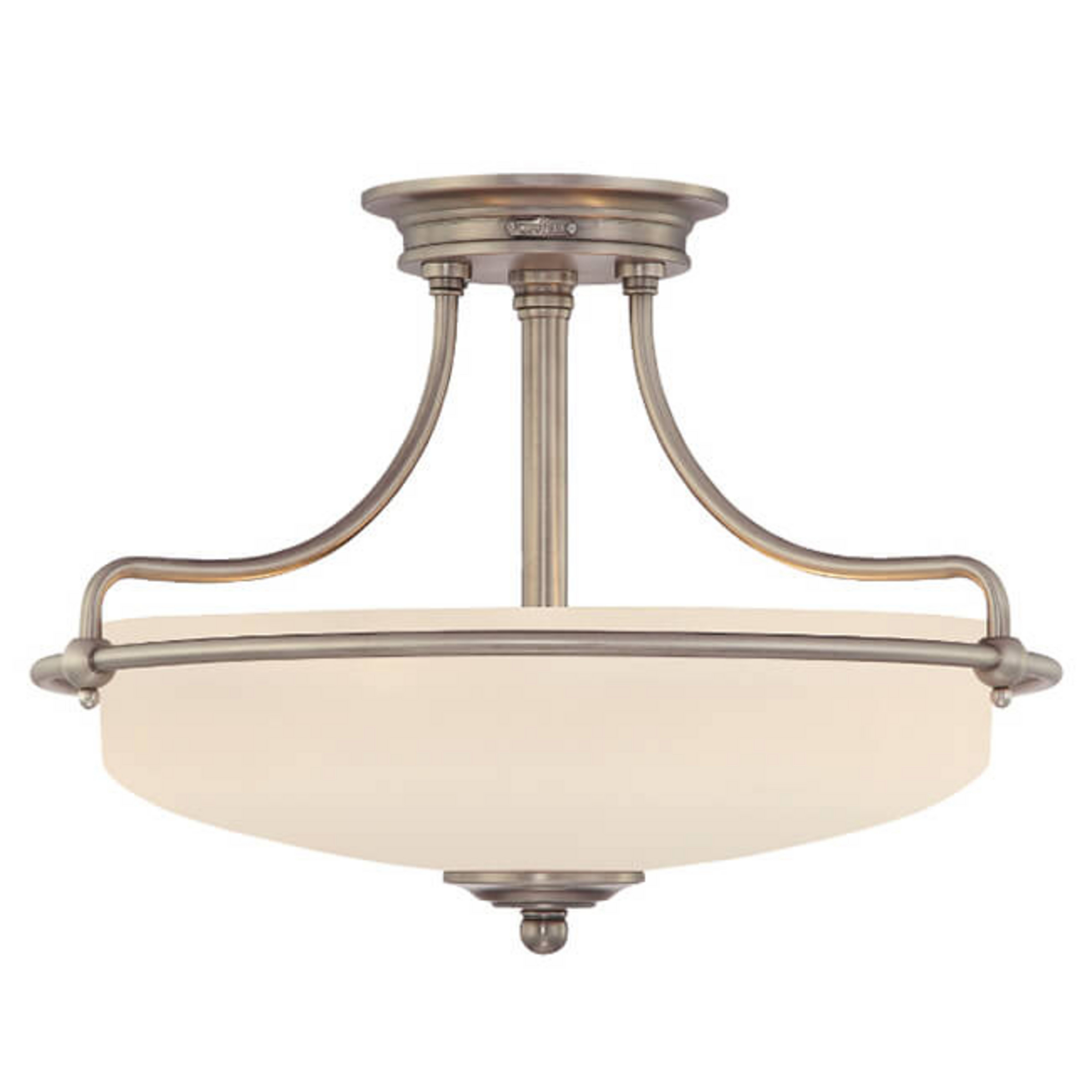 Plafoniera Griffin, Ø 43 cm, nichel anticato