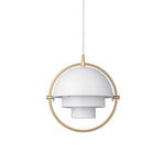 Gubi lampada a sospensione Lite, Ø 27 cm, ottone/bianco