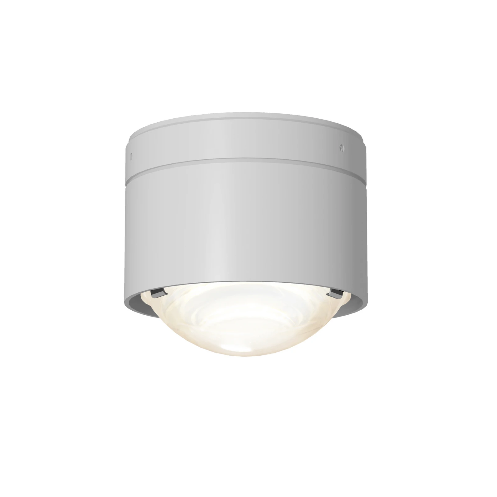 Puk! 80 One LED-Deckenspot Linse matt, weiß matt