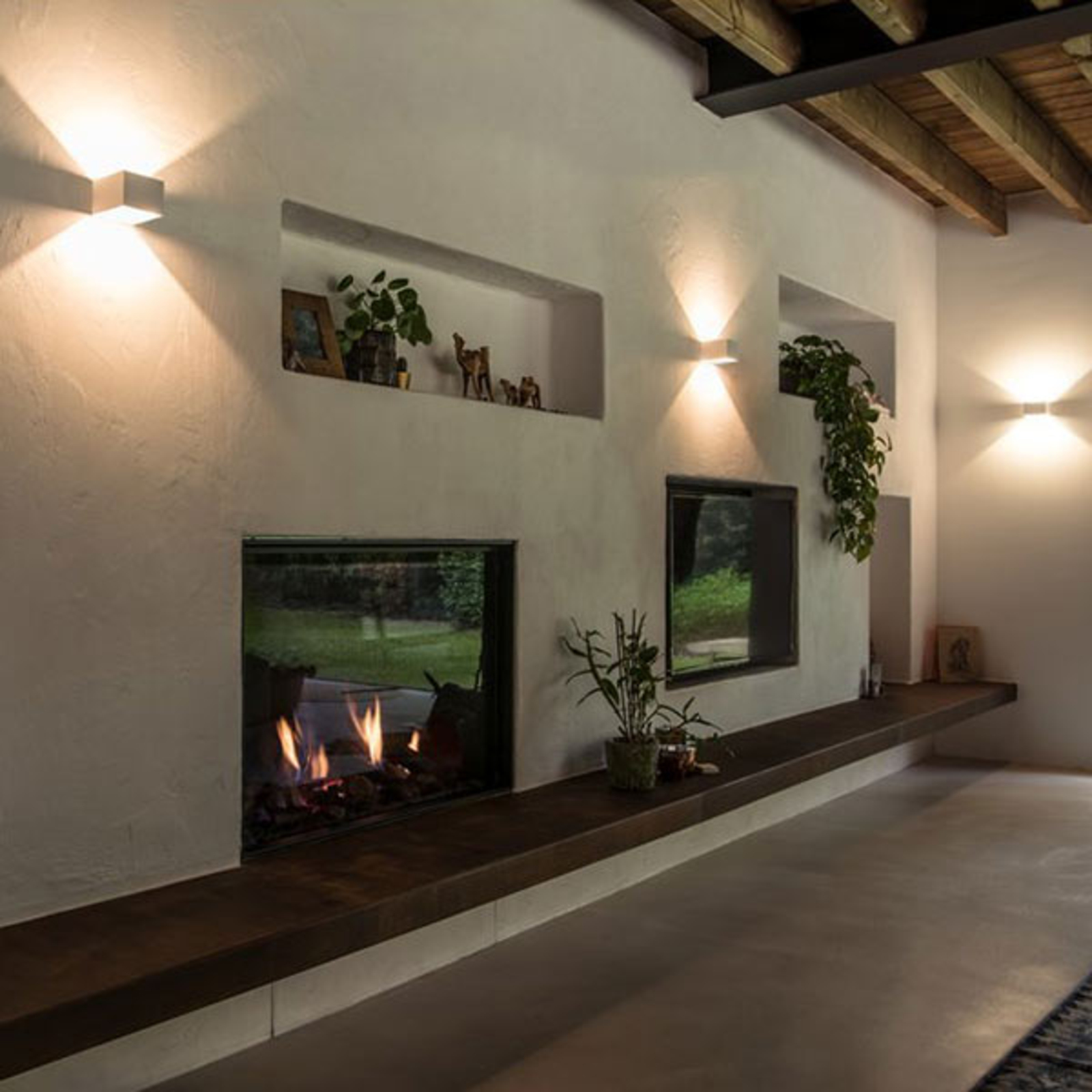 SLV Logs In LED wall light 10 cm white/white, for Hallway, aluminium, 12 W, energy efficiency: A+, W: 10 cm, H: 7 cm