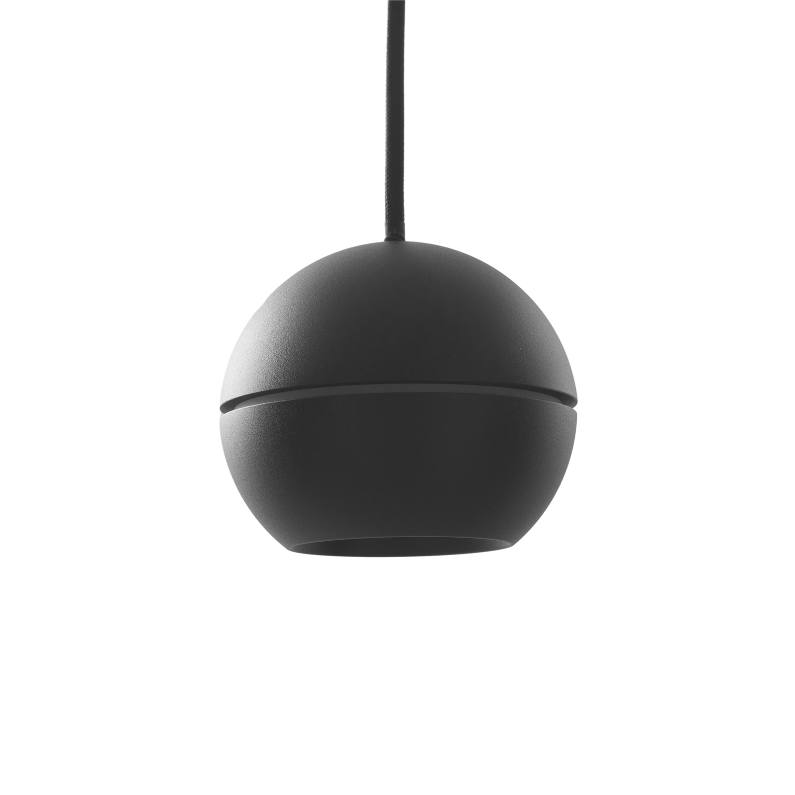 Lucande LED-es függőlámpa Plarion, fekete, alumínium, Ø 9 cm