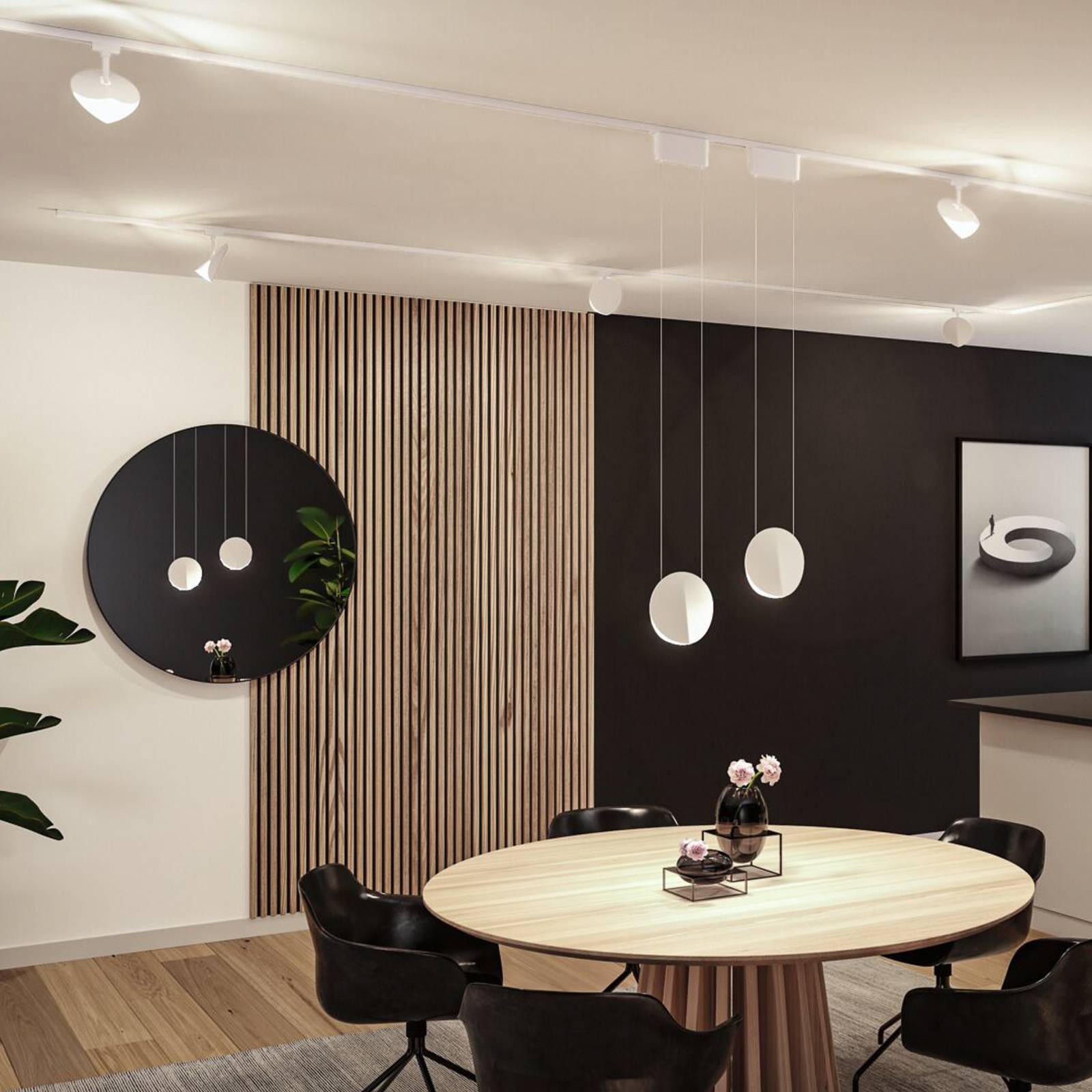 Spot LED Paulmann URail Alejandro, blanc signal, 4 000 K, à intensité variable.