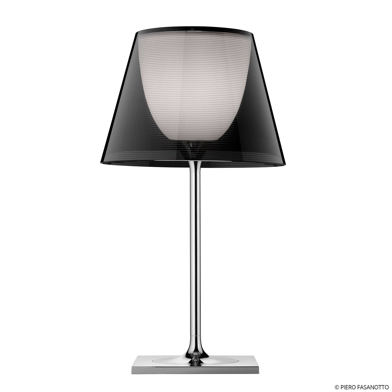 Flos FLOS KTribe T1 table lamp smoky grey, for Living / Dining Room, PMMA, polycarbonate, aluminium, E27, 100 W, H: 56 cm